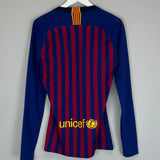2018/19 BARCELONA *PLAYER ISSUE* BNWT L/S HOME SHIRT (S) NIKE