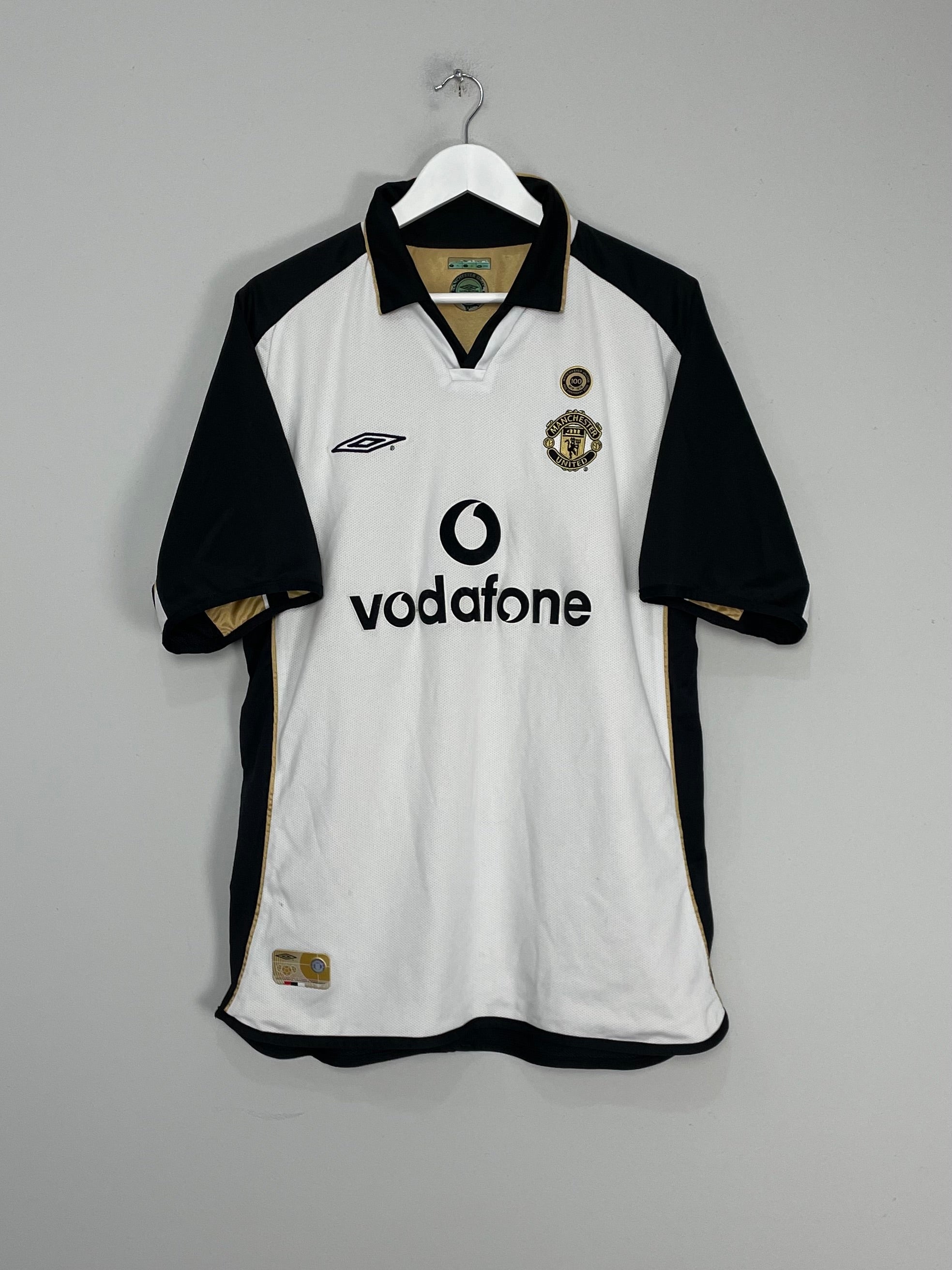 Shop 2001/02 MANCHESTER UNITED V.NISTELROOY #10 *CENTENARY* AWAY/THIRD SHIRT (XL) UMBRO, classic football shirts, vintage football shirts & retro soccer jerseys at Cult Kits