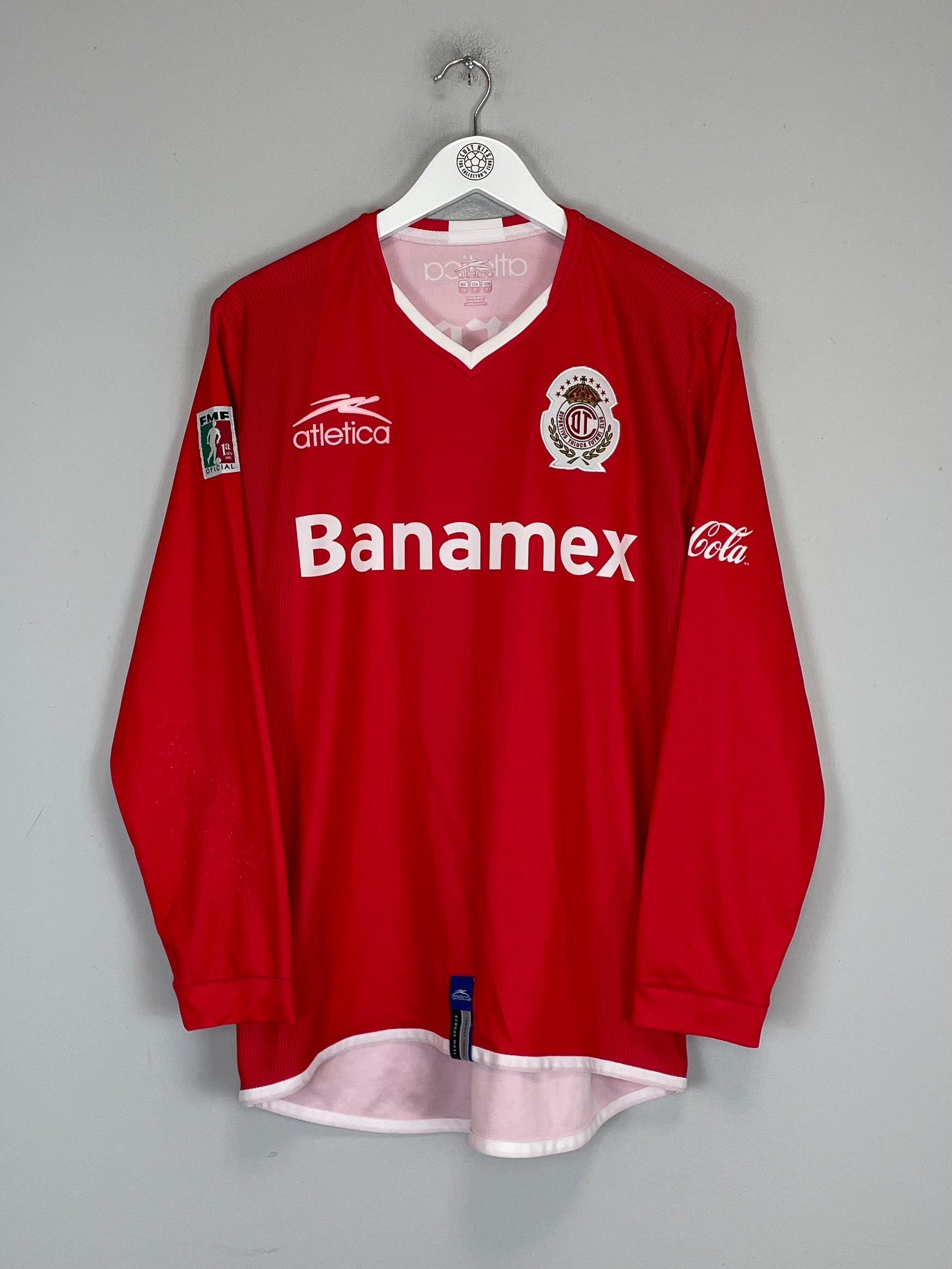 Shop 2007/08 TOLUCA L/S HOME SHIRT (S) ATLETICA, classic football shirts, vintage football shirts & retro soccer jerseys at Cult Kits