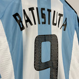 2002/04 ARGENTINA BATISTUTA #9 HOME SHIRT (L) ADIDAS