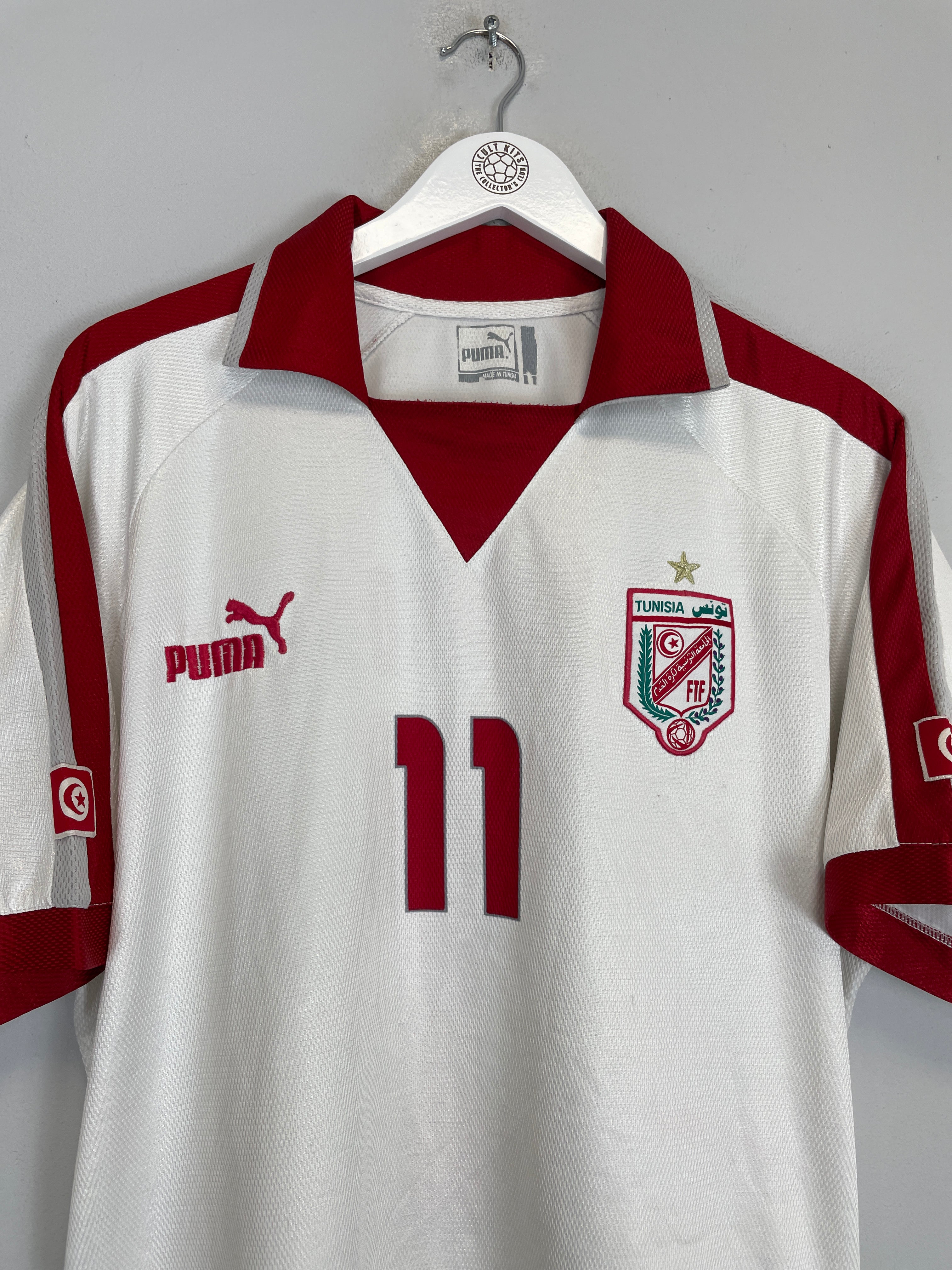 Shop 2004/05 TUNISIA DOS SANTOS #11 HOME SHIRT (S) PUMA, classic football shirts, vintage football shirts & retro soccer jerseys at Cult Kits