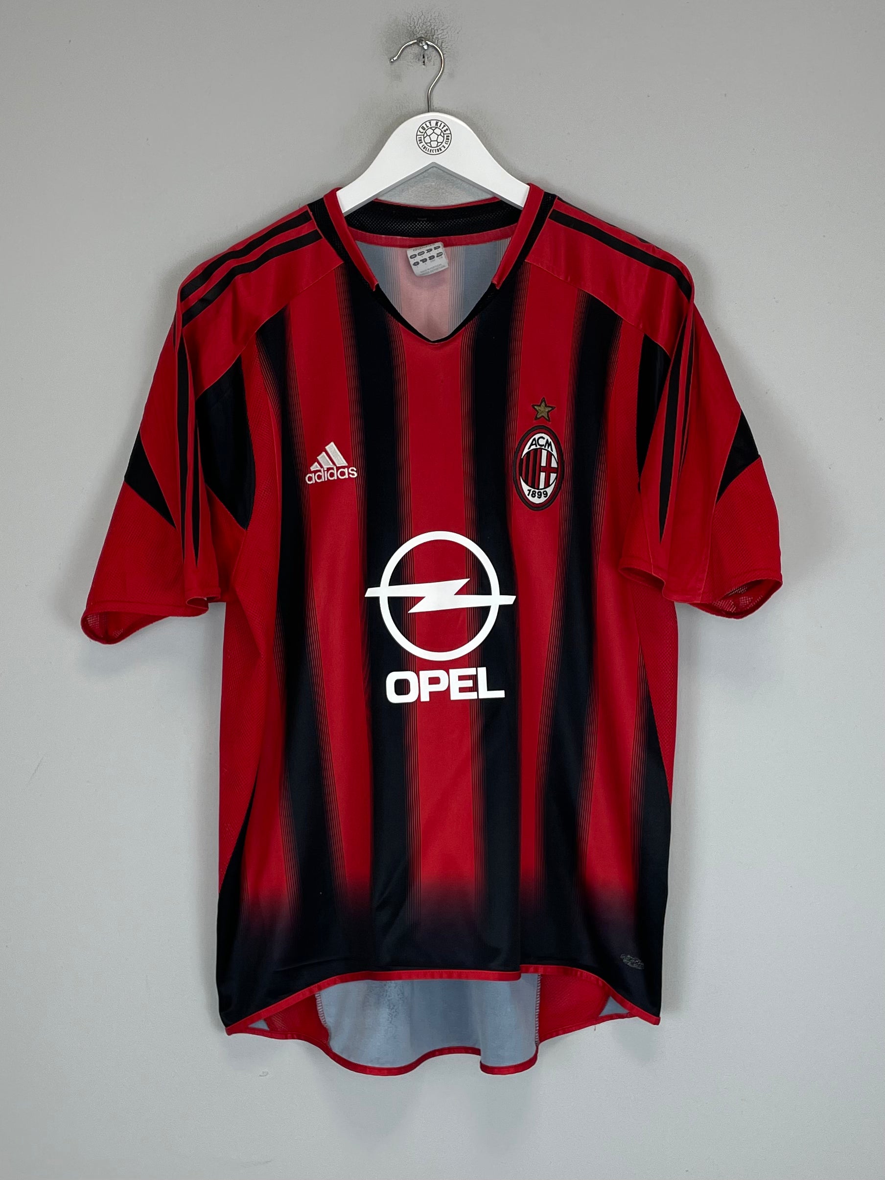 Shop 2004/05 AC MILAN KAKA #22 HOME SHIRT (L) ADIDAS, classic football shirts, vintage football shirts & retro soccer jerseys at Cult Kits