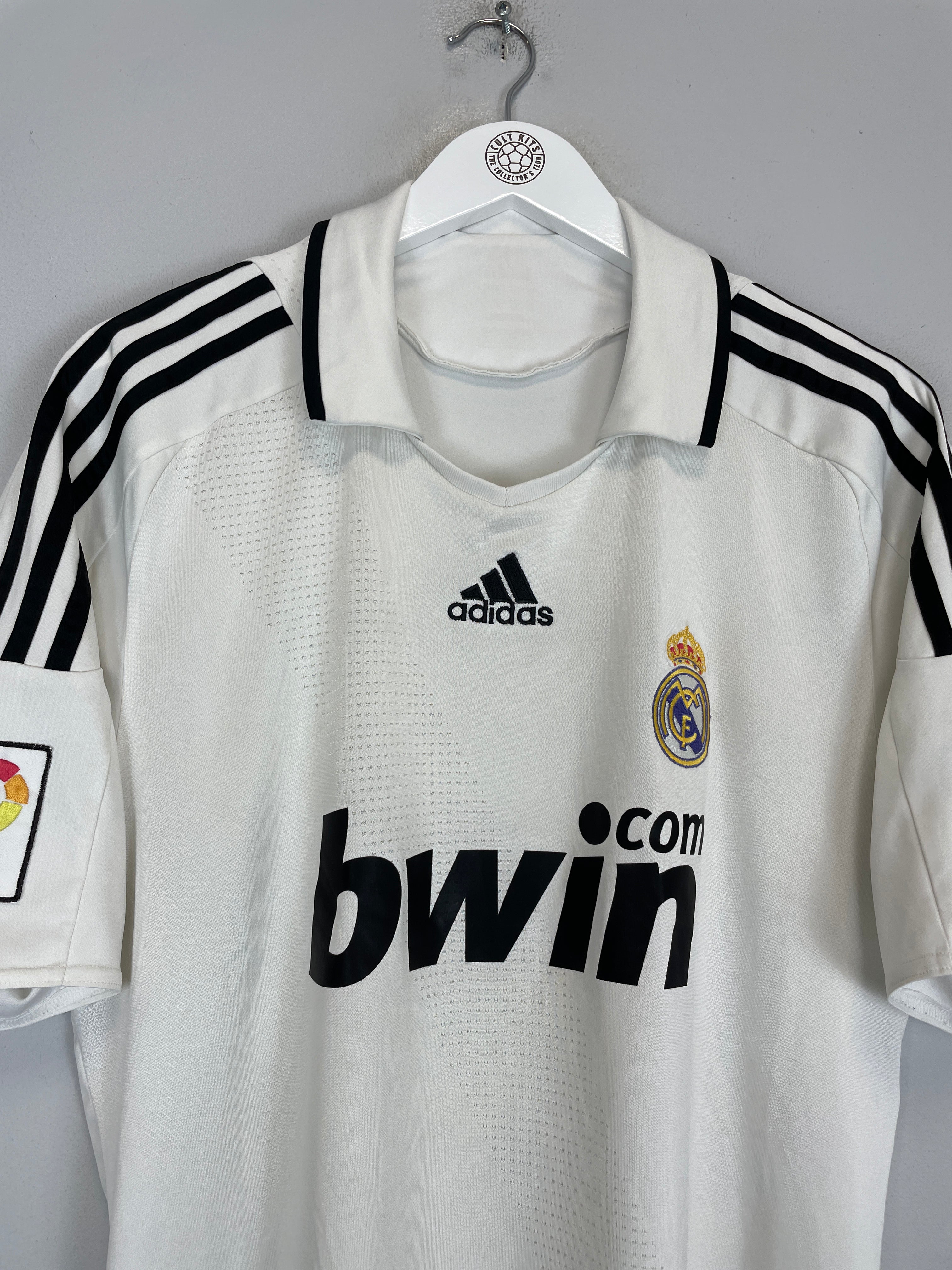 Shop 2008/09 REAL MADRID RAUL #7 HOME SHIRT (L) ADIDAS, classic football shirts, vintage football shirts & retro soccer jerseys at Cult Kits