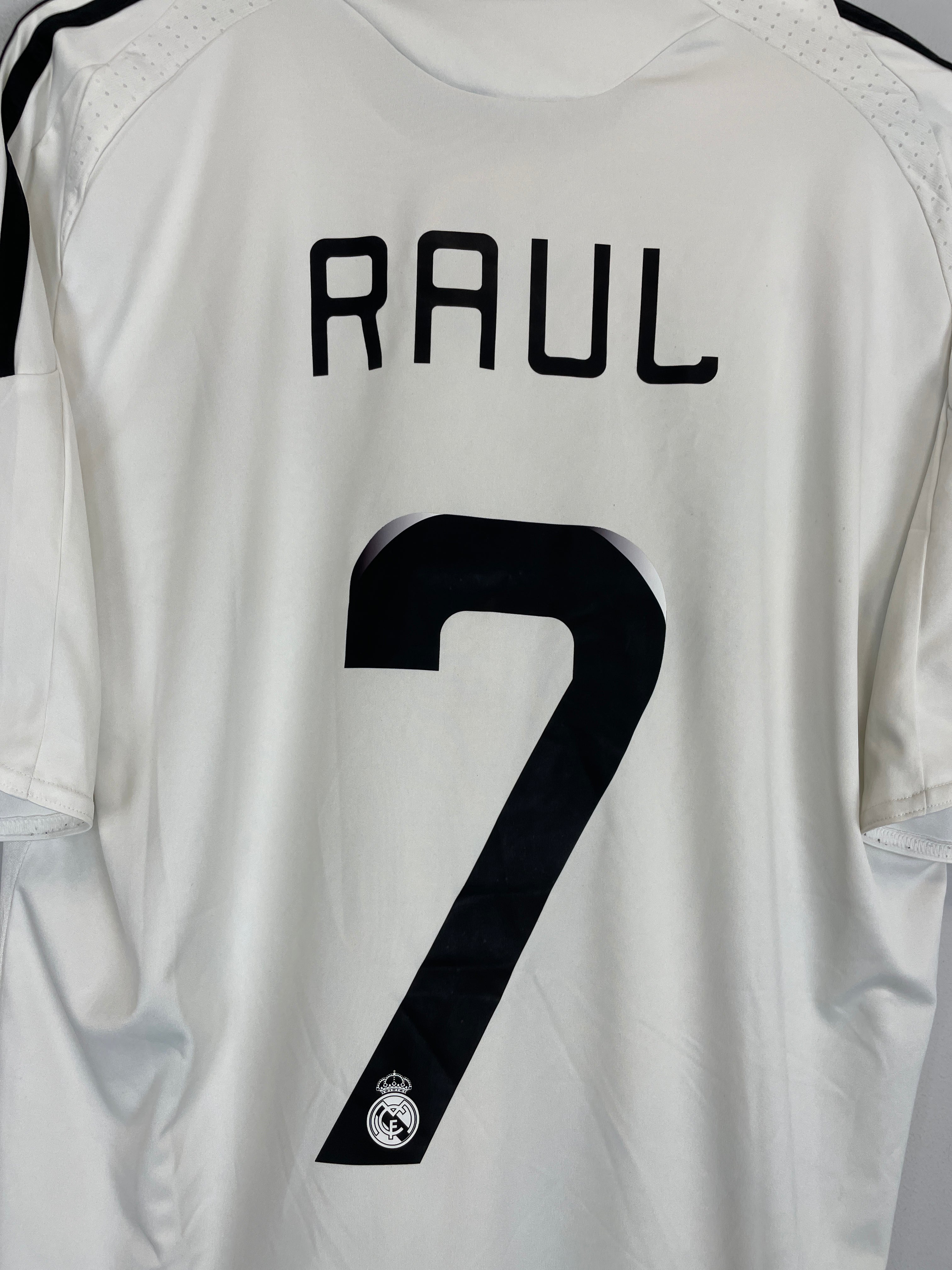Shop 2008/09 REAL MADRID RAUL #7 HOME SHIRT (L) ADIDAS, classic football shirts, vintage football shirts & retro soccer jerseys at Cult Kits