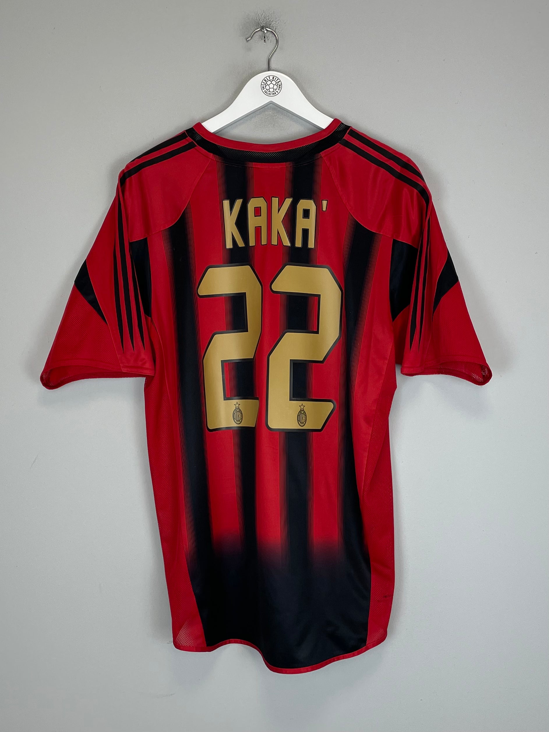 Shop 2004/05 AC MILAN KAKA #22 HOME SHIRT (L) ADIDAS, classic football shirts, vintage football shirts & retro soccer jerseys at Cult Kits