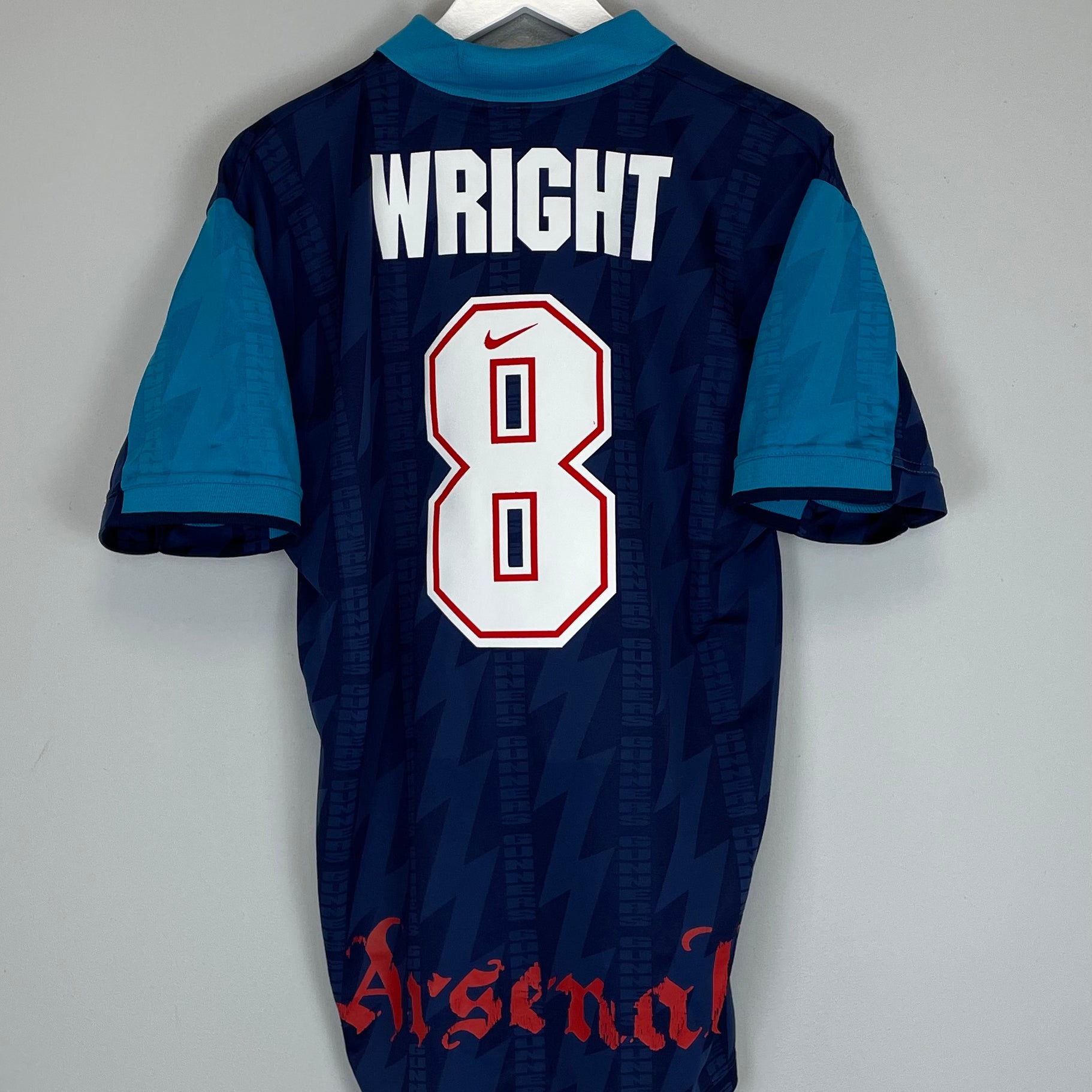 Shop 1994/95 ARSENAL WRIGHT #8 AWAY SHIRT (M) NIKE, classic football shirts, vintage football shirts & retro soccer jerseys at Cult Kits