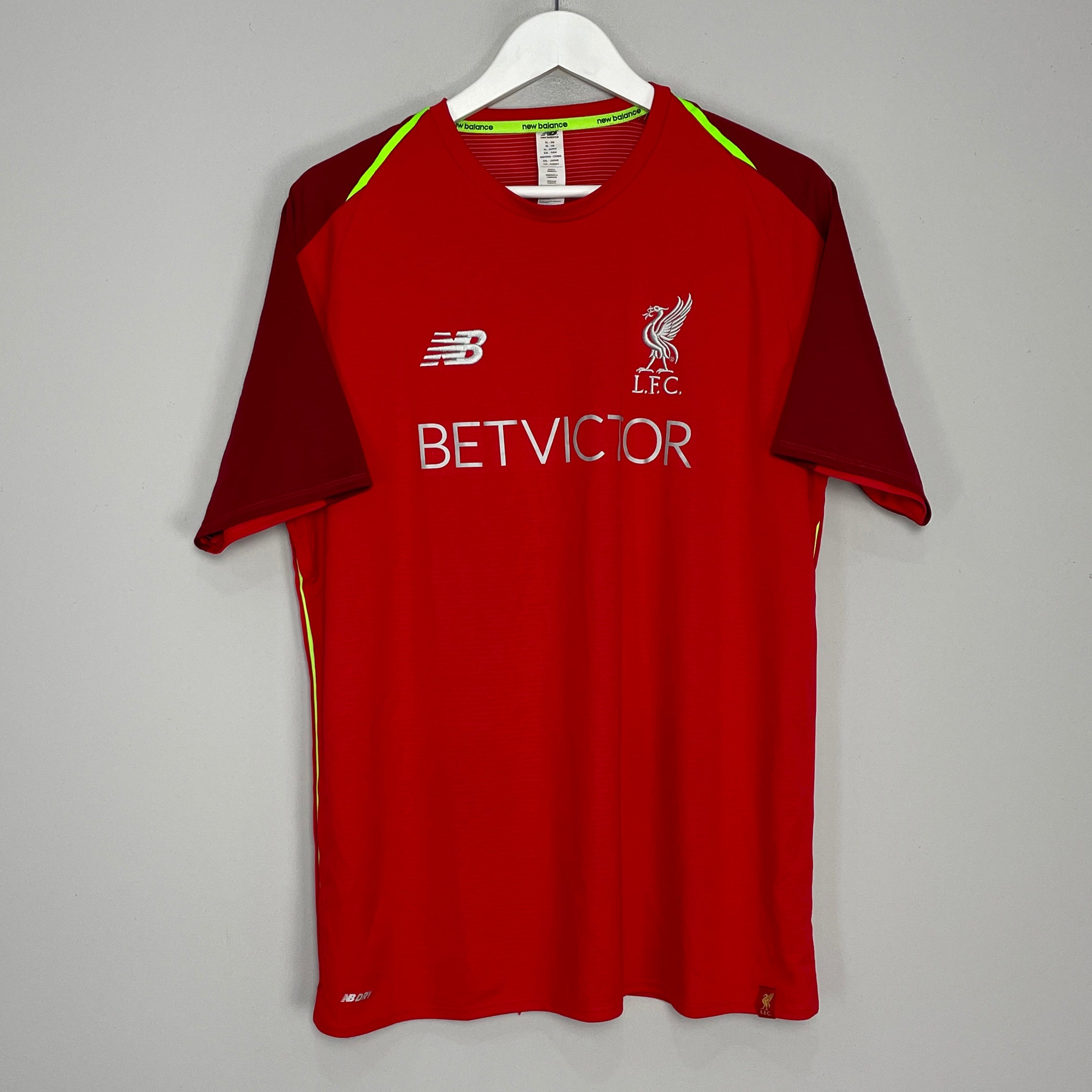 Shop 2018/19 LIVERPOOL TRAINING SHIRT (XL) NEW BALANCE, classic football shirts, vintage football shirts & retro soccer jerseys at Cult Kits
