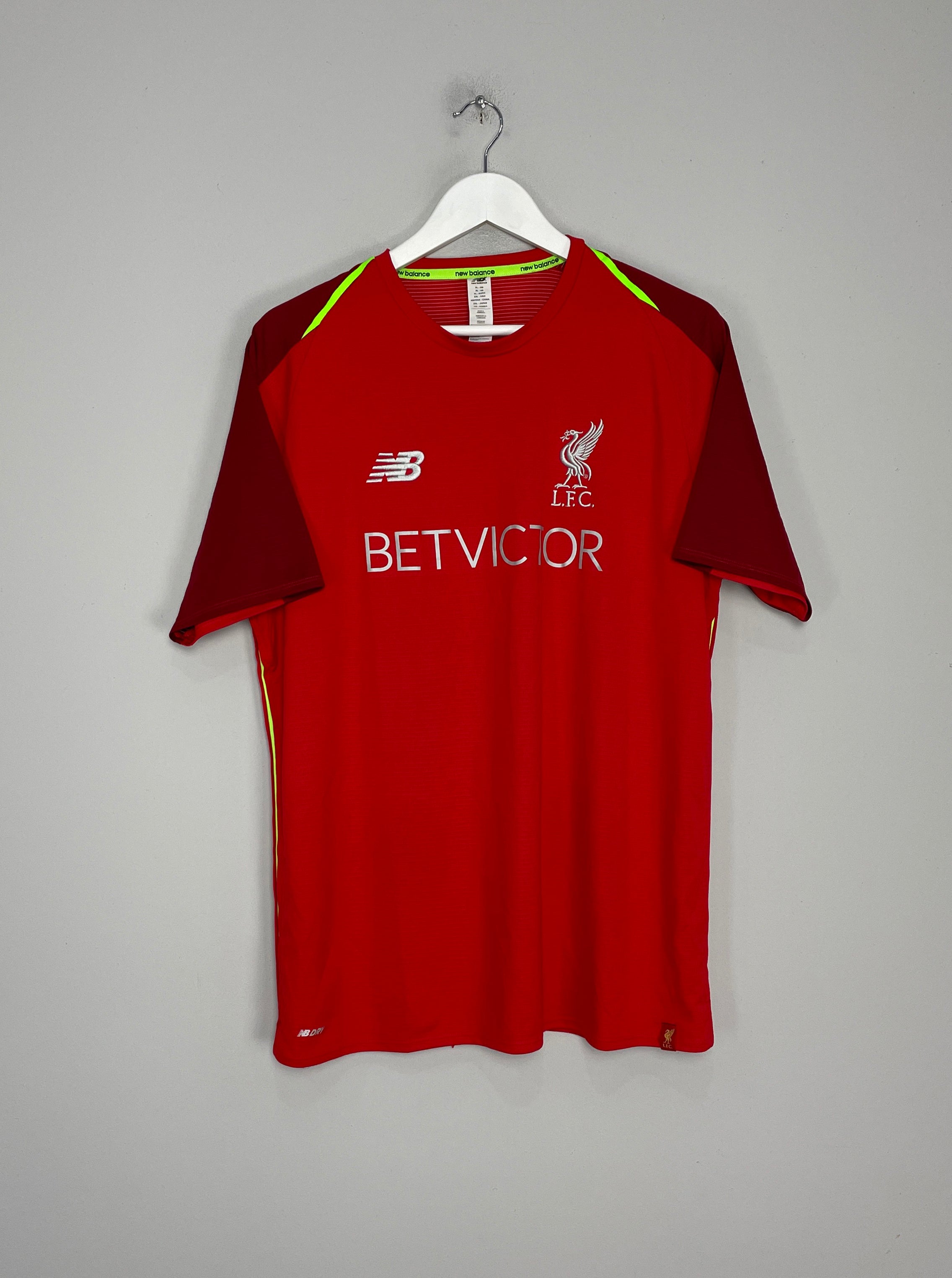 Shop 2018/19 LIVERPOOL TRAINING SHIRT (XL) NEW BALANCE, classic football shirts, vintage football shirts & retro soccer jerseys at Cult Kits