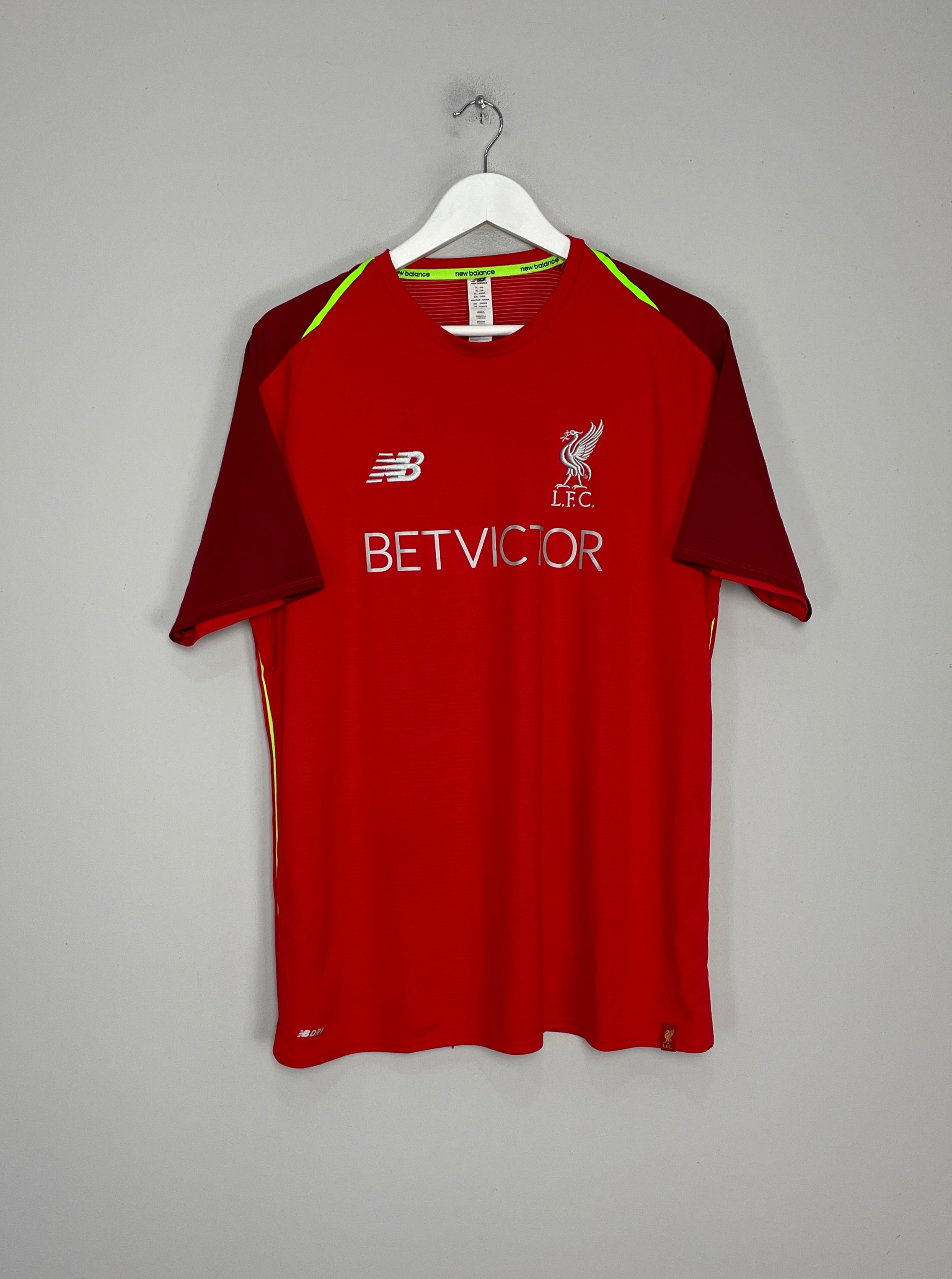Shop 2018/19 LIVERPOOL TRAINING SHIRT (XL) NEW BALANCE, classic football shirts, vintage football shirts & retro soccer jerseys at Cult Kits