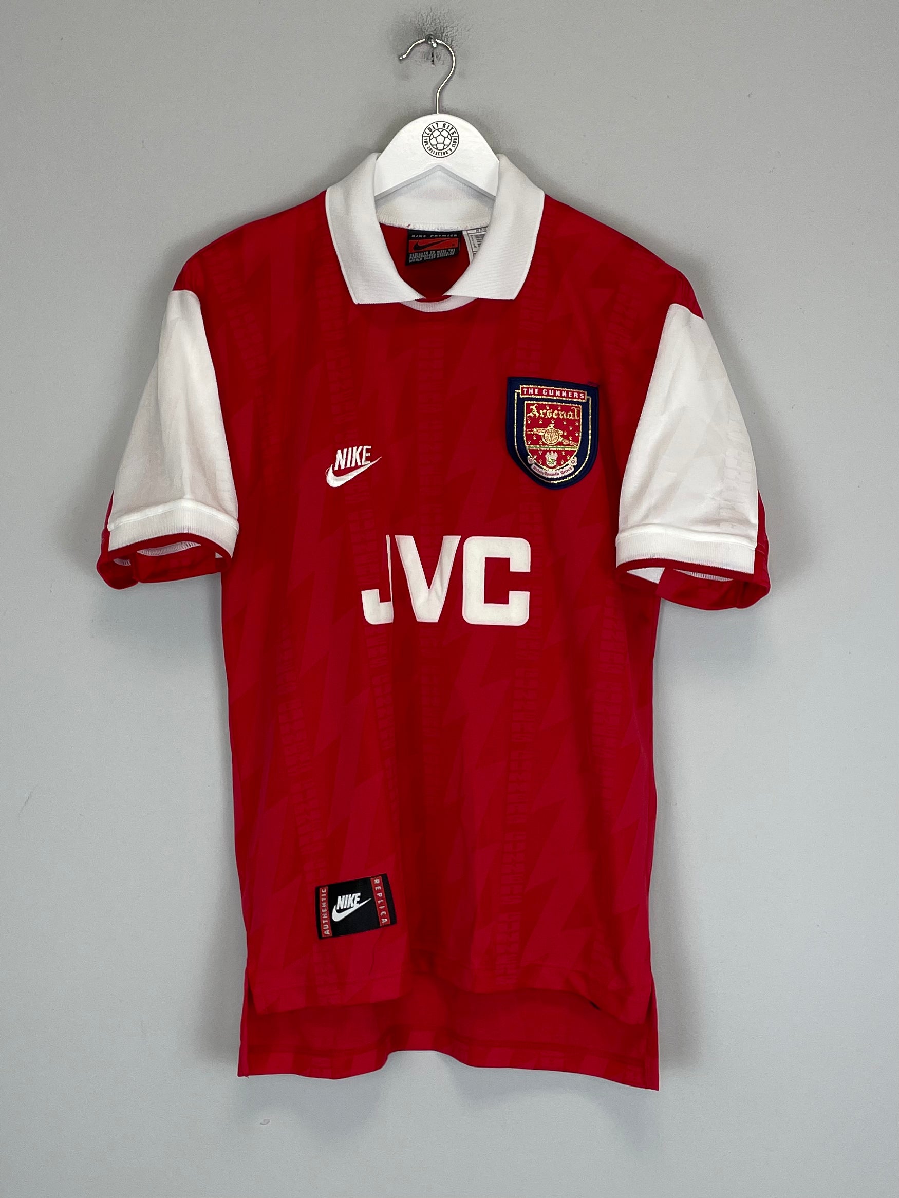 Shop 1994/96 ARSENAL WRIGHT #8 HOME SHIRT (S) NIKE, classic football shirts, vintage football shirts & retro soccer jerseys at Cult Kits