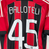 Shop 2012/13 AC MILAN **BALLOTELI** #45 HOME SHIRT (L) ADIDAS, classic football shirts, vintage football shirts & retro soccer jerseys at Cult Kits