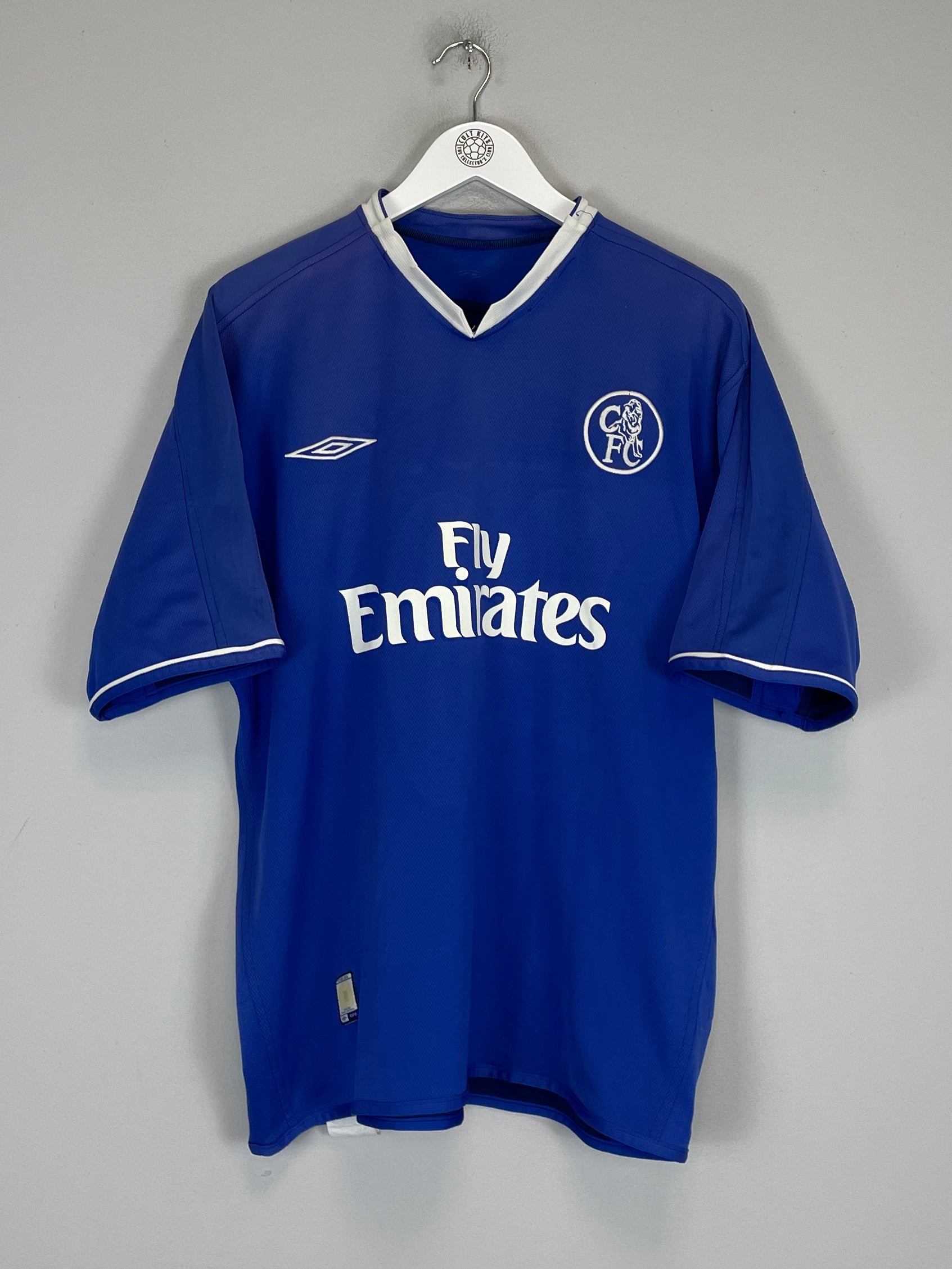 Shop 2003/05 CHELSEA VERON #20 HOME SHIRT (L) UMBRO, classic football shirts, vintage football shirts & retro soccer jerseys at Cult Kits