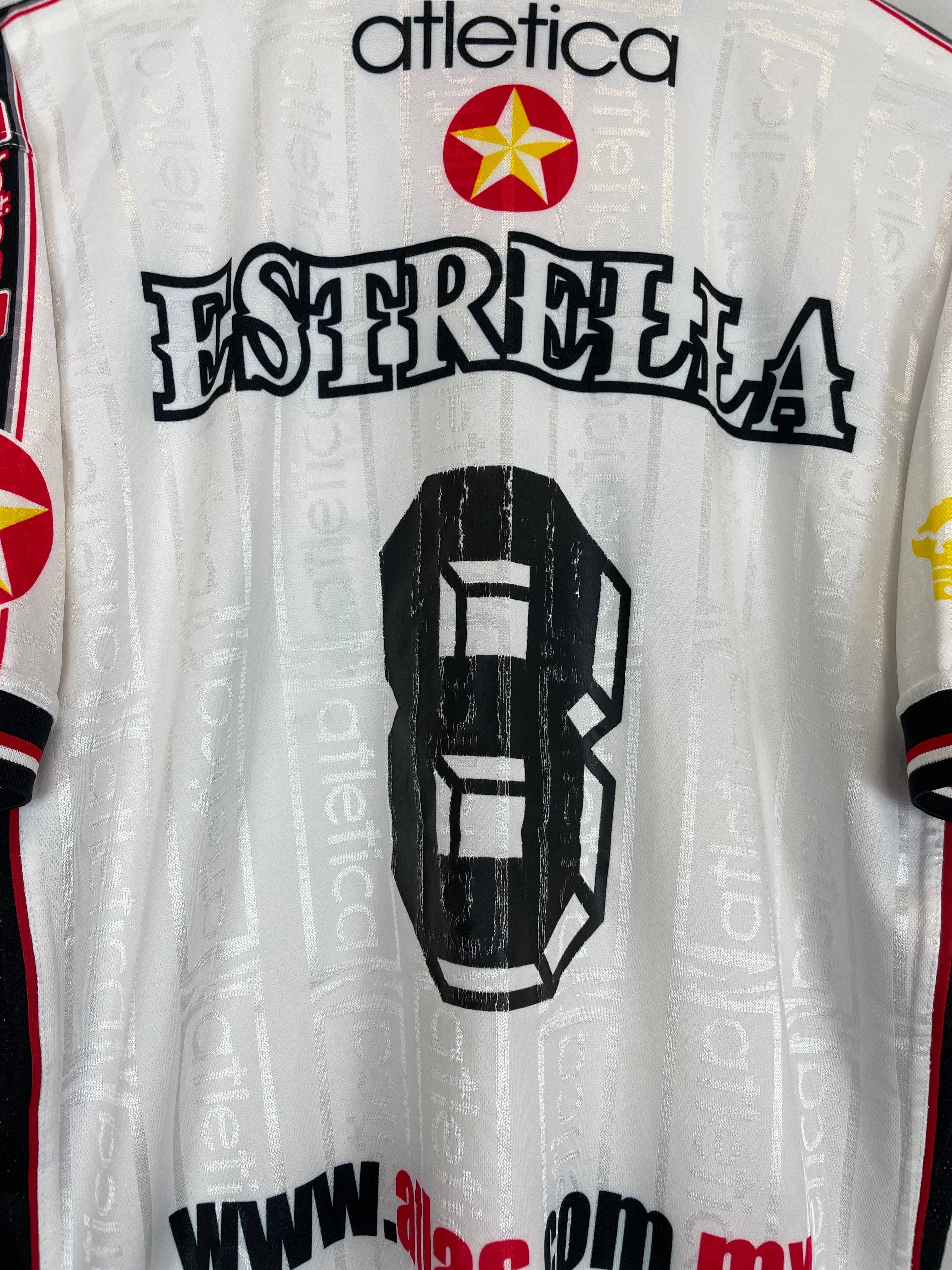Shop 1996/97 ATLAS #8 AWAY SHIRT (M) ATLETICA, classic football shirts, vintage football shirts & retro soccer jerseys at Cult Kits