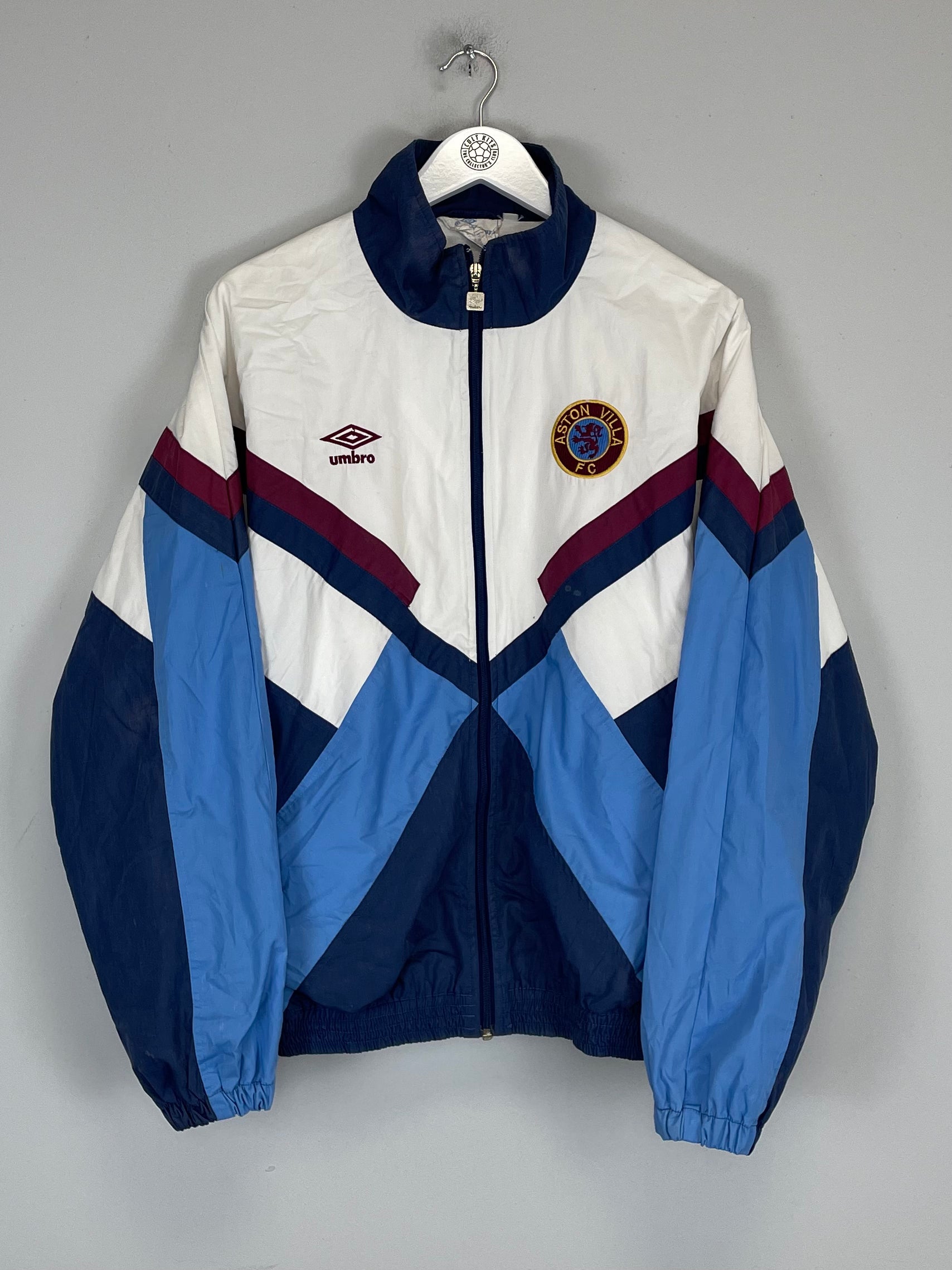 Shop 1990/92 ASTON VILLA TRAINING JACKET (M) UMBRO, classic football shirts, vintage football shirts & retro soccer jerseys at Cult Kits