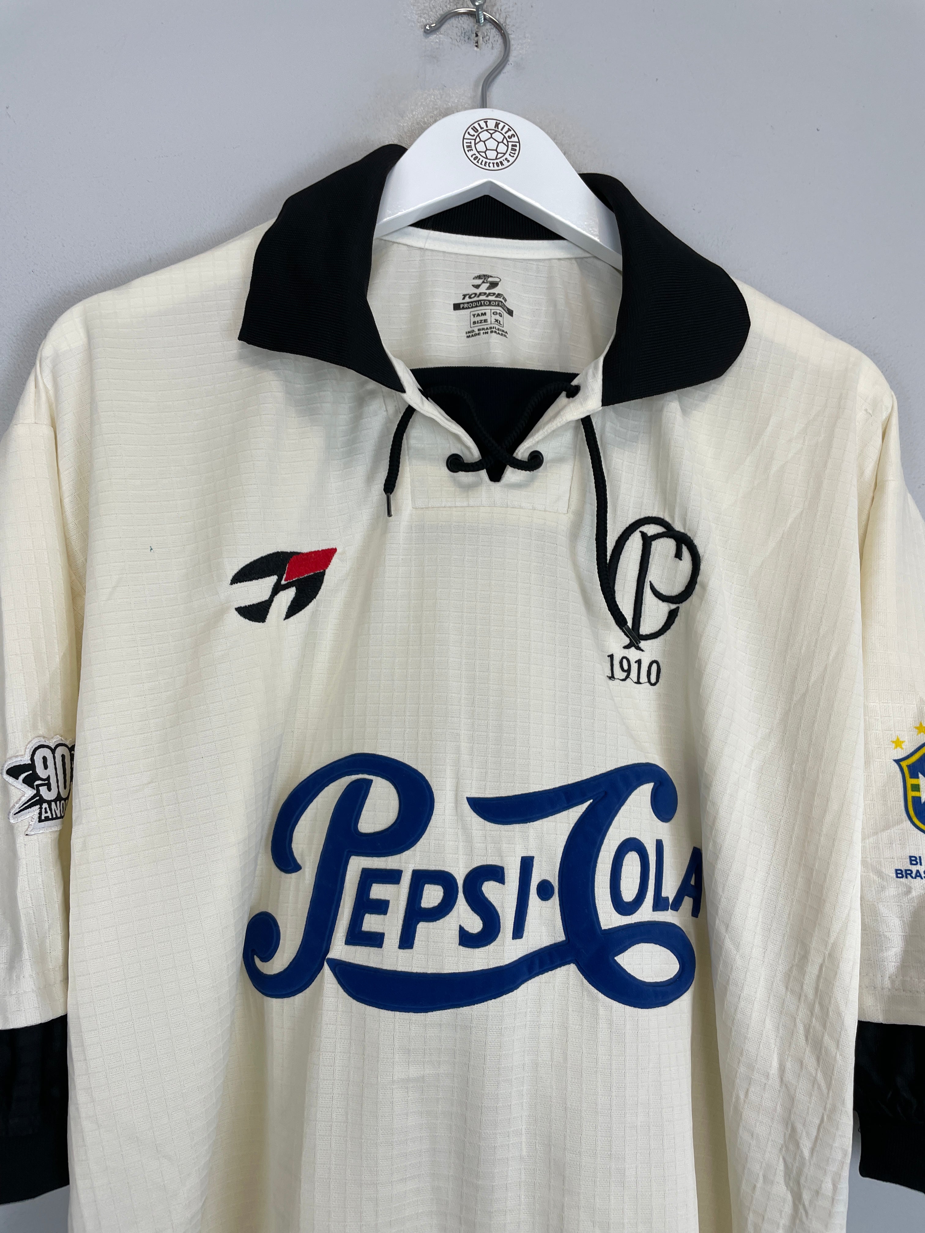 Shop 2000 CORINTHIANS #10 *90 YEAR* SHIRT (XL) TOPPER, classic football shirts, vintage football shirts & retro soccer jerseys at Cult Kits