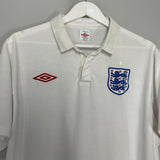 2009/10 ENGLAND CROUCH #9 HOME SHIRT (XL) UMBRO