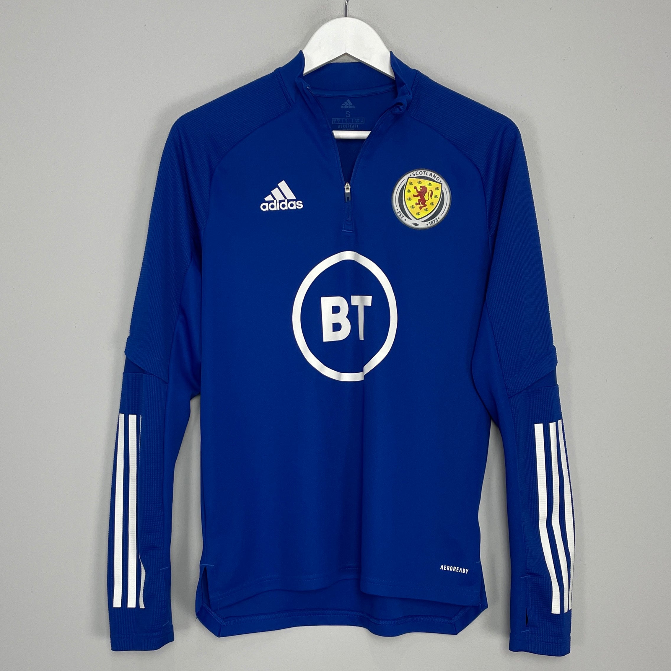 Shop 2020/21 SCOTLAND *PLAYER ISSUE* 1/4 ZIP TRAINING TOP (S) ADIDAS, classic football shirts, vintage football shirts & retro soccer jerseys at Cult Kits