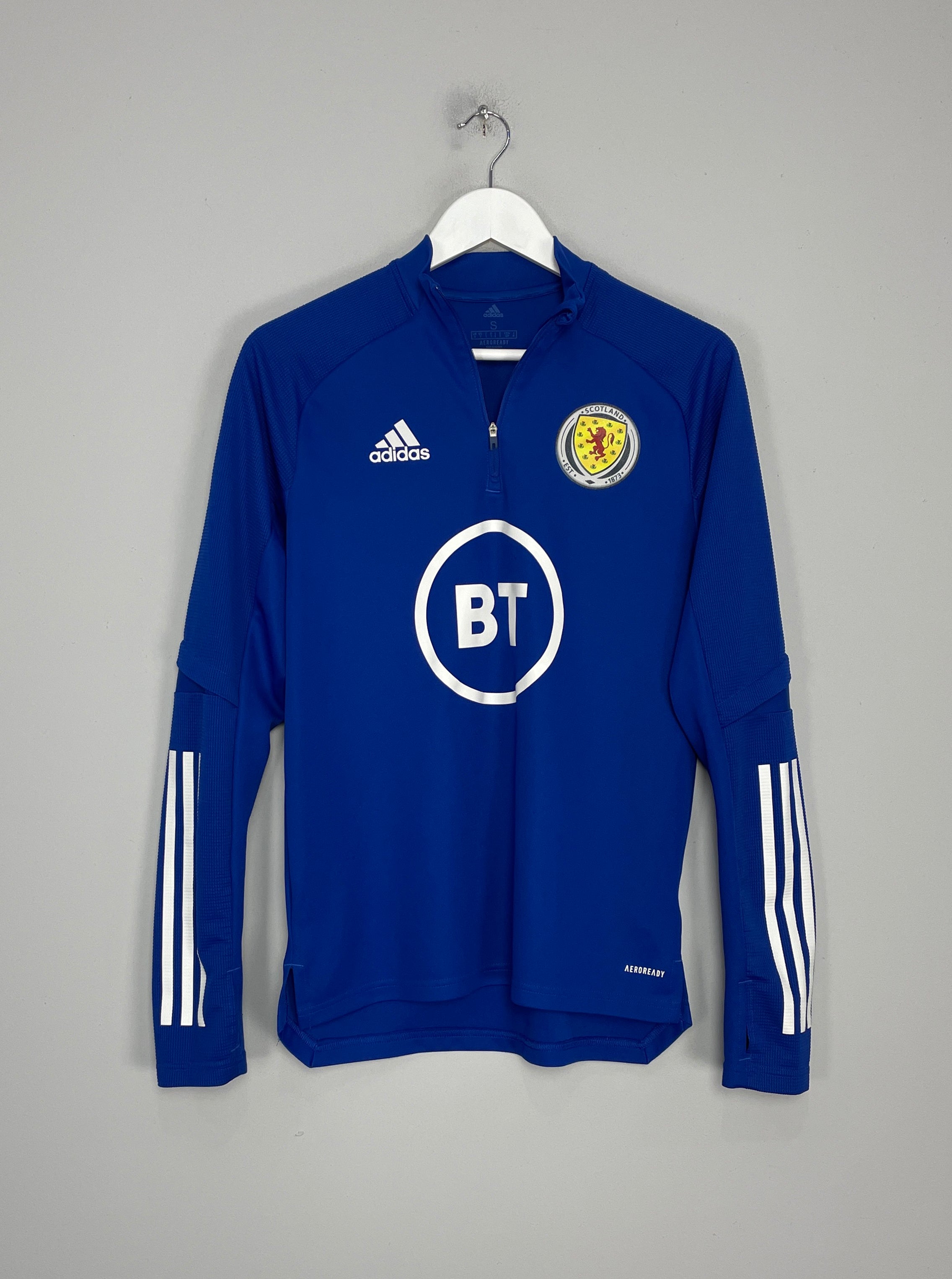 Shop 2020/21 SCOTLAND *PLAYER ISSUE* 1/4 ZIP TRAINING TOP (S) ADIDAS, classic football shirts, vintage football shirts & retro soccer jerseys at Cult Kits