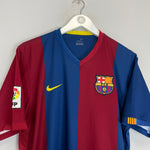 Shop 2006/07 BARCELONA RONALDINHO #10 HOME SHIRT (L) NIKE, classic football shirts, vintage football shirts & retro soccer jerseys at Cult Kits