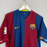 Shop 2006/07 BARCELONA RONALDINHO #10 HOME SHIRT (L) NIKE, classic football shirts, vintage football shirts & retro soccer jerseys at Cult Kits
