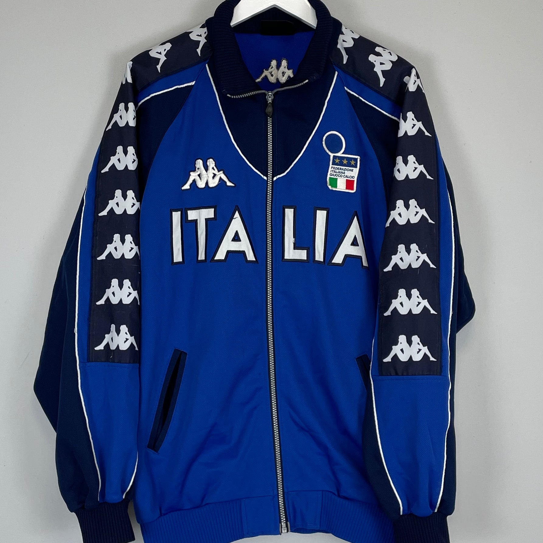 Shop 2000 ITALY TRAINING JACKET (XXL) KAPPA, classic football shirts, vintage football shirts & retro soccer jerseys at Cult Kits