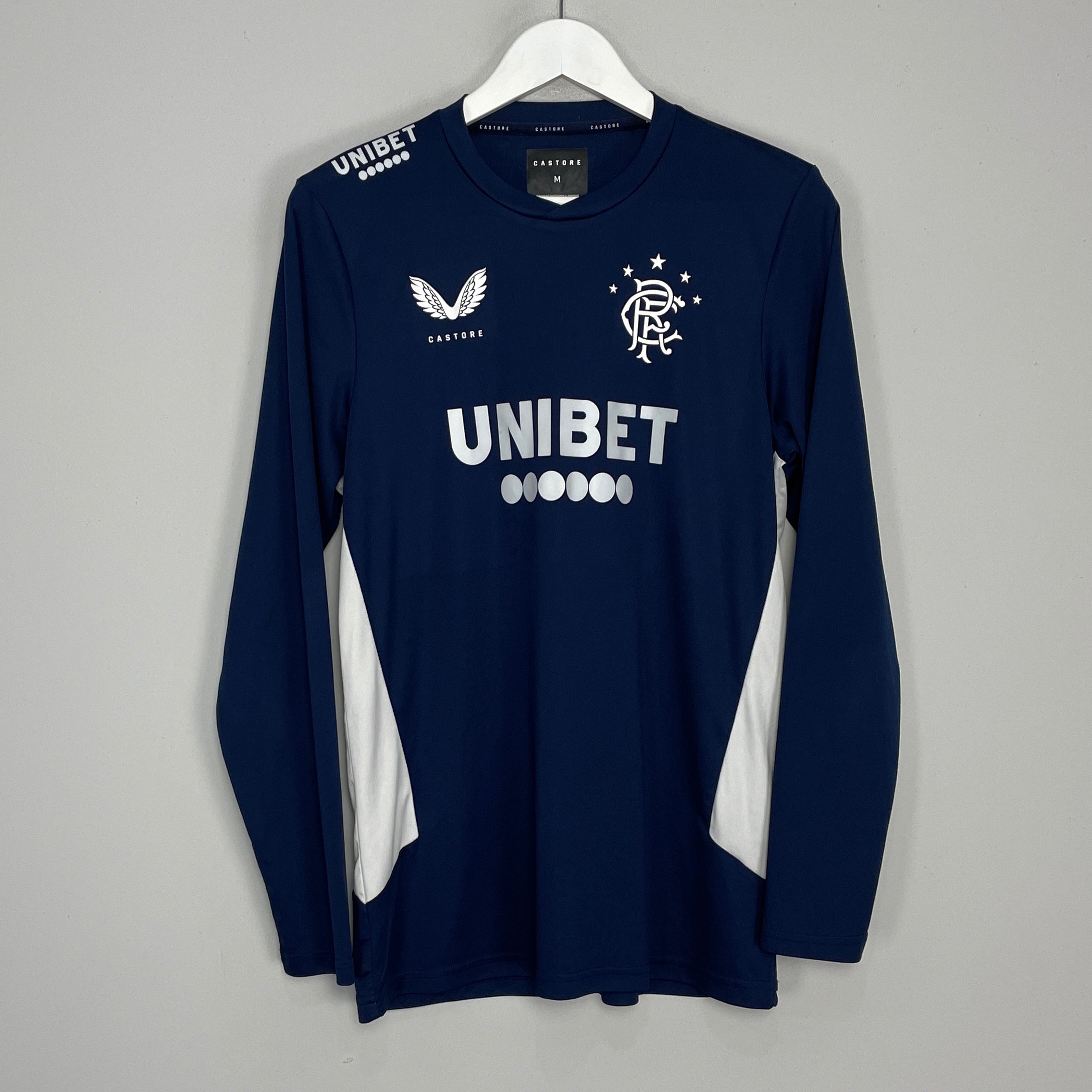 Shop 2020/21 RANGERS L/S TRAINING SHIRT (M) CASTORE, classic football shirts, vintage football shirts & retro soccer jerseys at Cult Kits