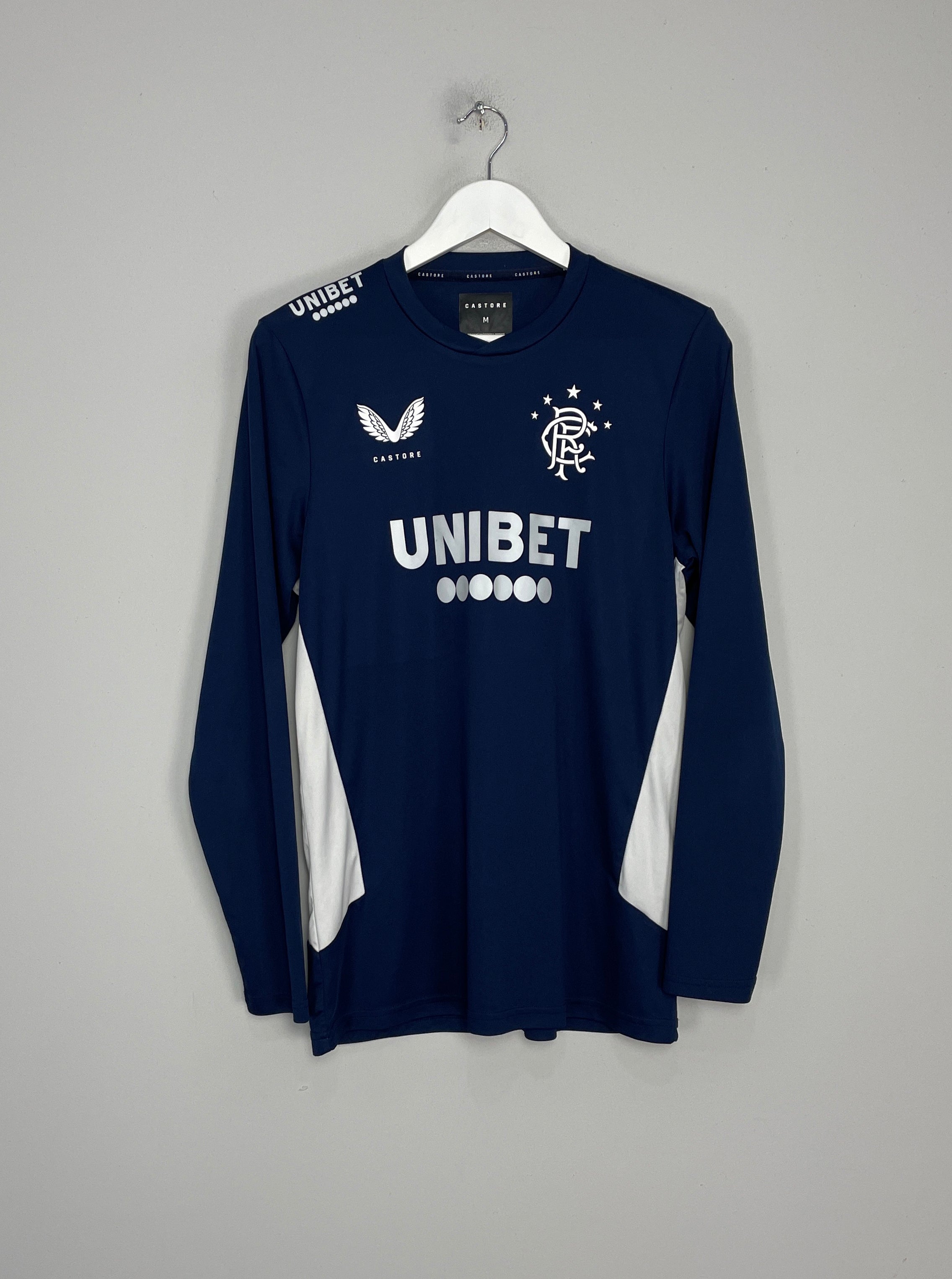 Shop 2020/21 RANGERS L/S TRAINING SHIRT (M) CASTORE, classic football shirts, vintage football shirts & retro soccer jerseys at Cult Kits