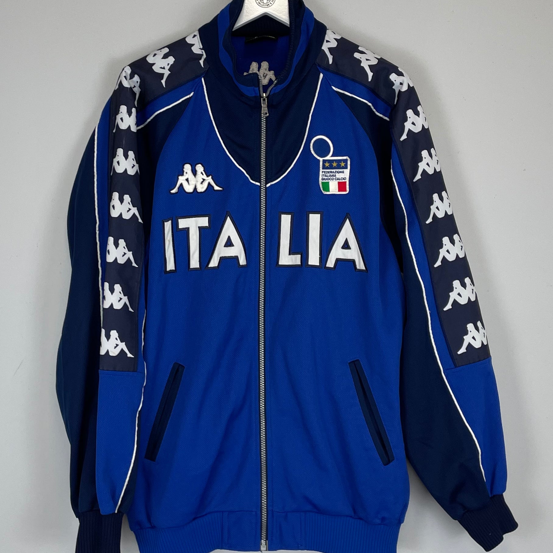 Shop 2000 ITALY TRAINING JACKET (XXL) KAPPA, classic football shirts, vintage football shirts & retro soccer jerseys at Cult Kits