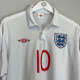 Shop 2009/10 ENGLAND ROONEY #10 L/S HOME SHIRT (L) UMBRO, classic football shirts, vintage football shirts & retro soccer jerseys at Cult Kits