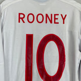 Shop 2009/10 ENGLAND ROONEY #10 L/S HOME SHIRT (L) UMBRO, classic football shirts, vintage football shirts & retro soccer jerseys at Cult Kits