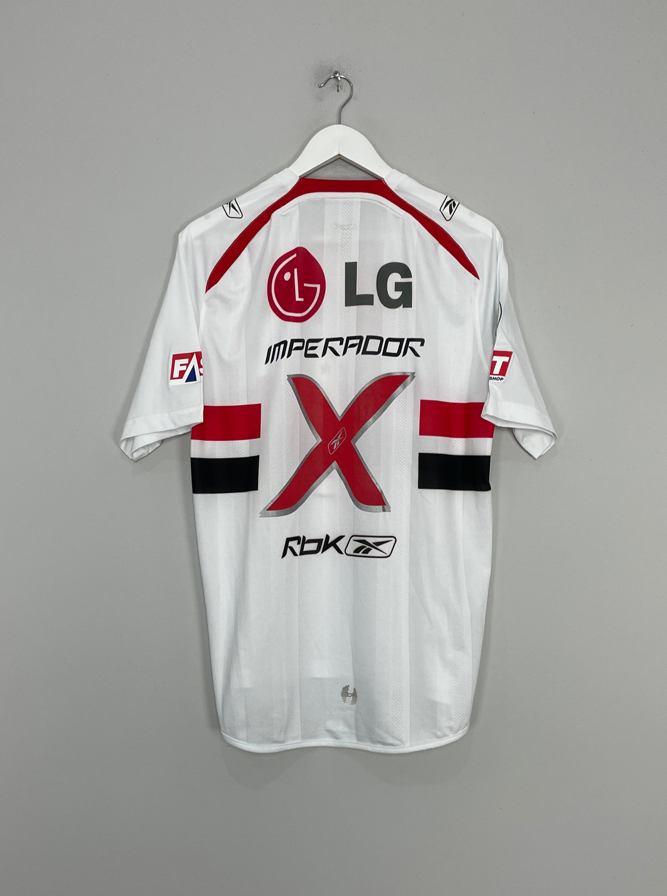 Shop 2008/09 SAO PAULO ADRIANO 'X' HOME SHIRT (XL) REEBOK, classic football shirts, vintage football shirts & retro soccer jerseys at Cult Kits