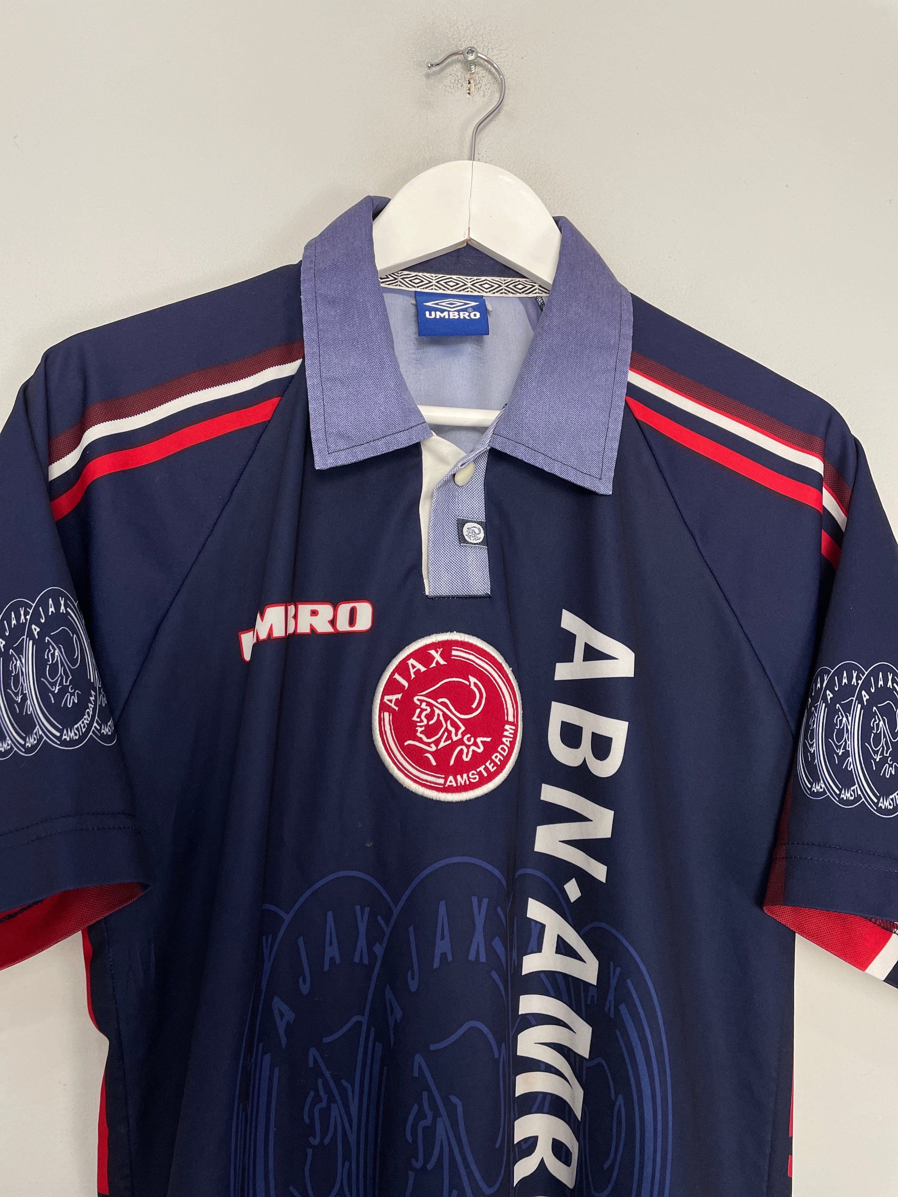 Shop 1997/99 AJAX AWAY SHIRT (S) UMBRO, classic football shirts, vintage football shirts & retro soccer jerseys at Cult Kits