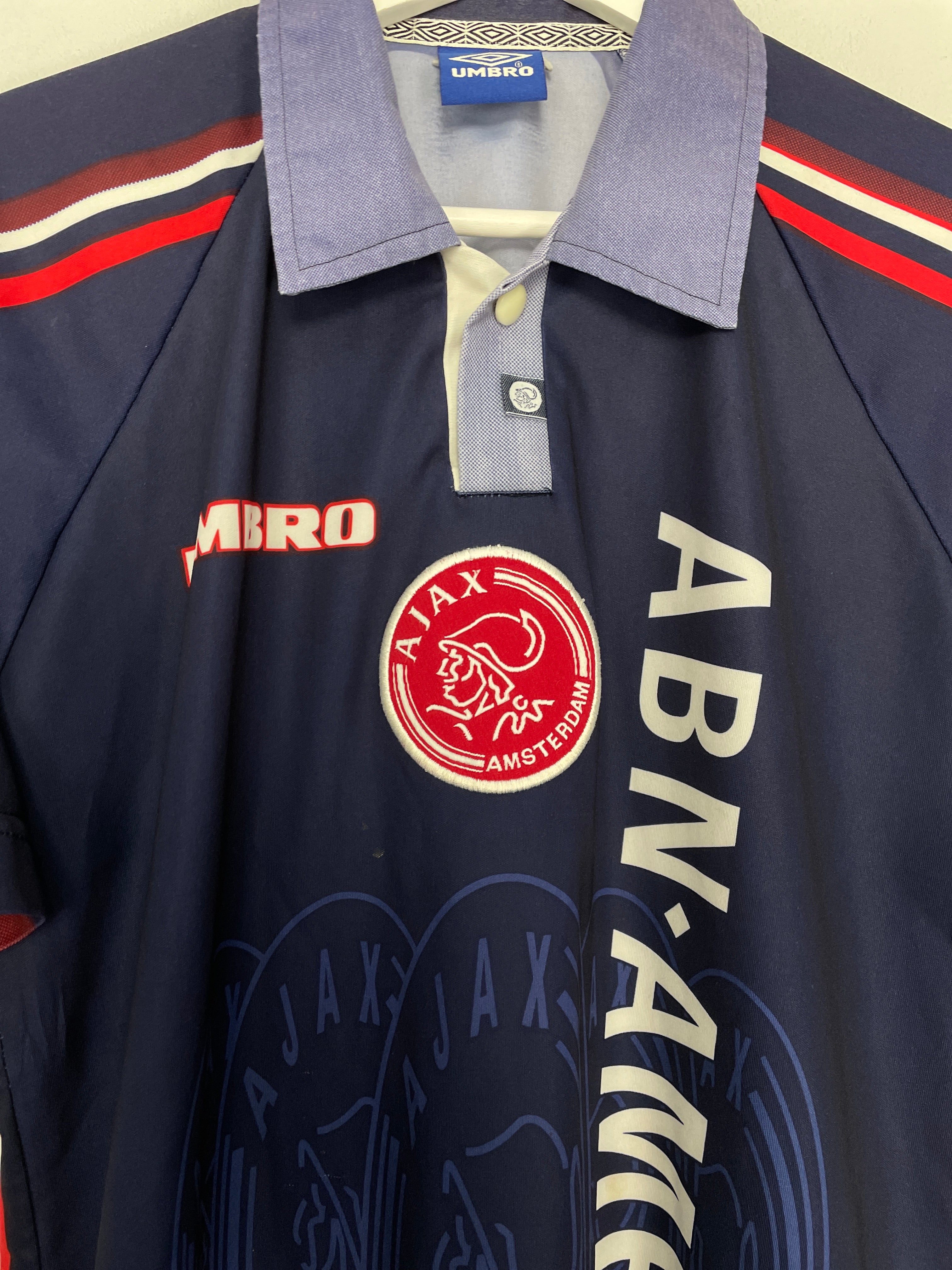 Shop 1997/99 AJAX AWAY SHIRT (S) UMBRO, classic football shirts, vintage football shirts & retro soccer jerseys at Cult Kits