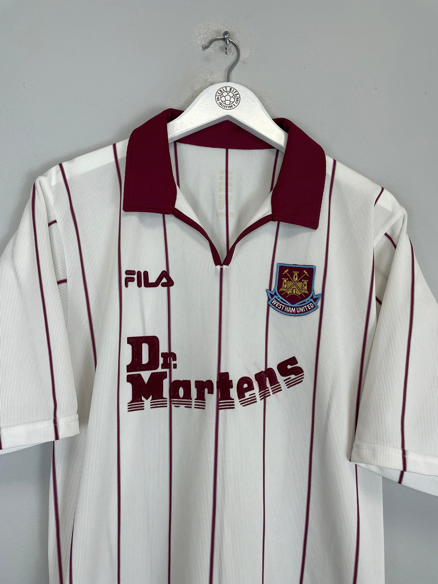 Shop 2002/03 WEST HAM AWAY SHIRT (XL) FILA, classic football shirts, vintage football shirts & retro soccer jerseys at Cult Kits