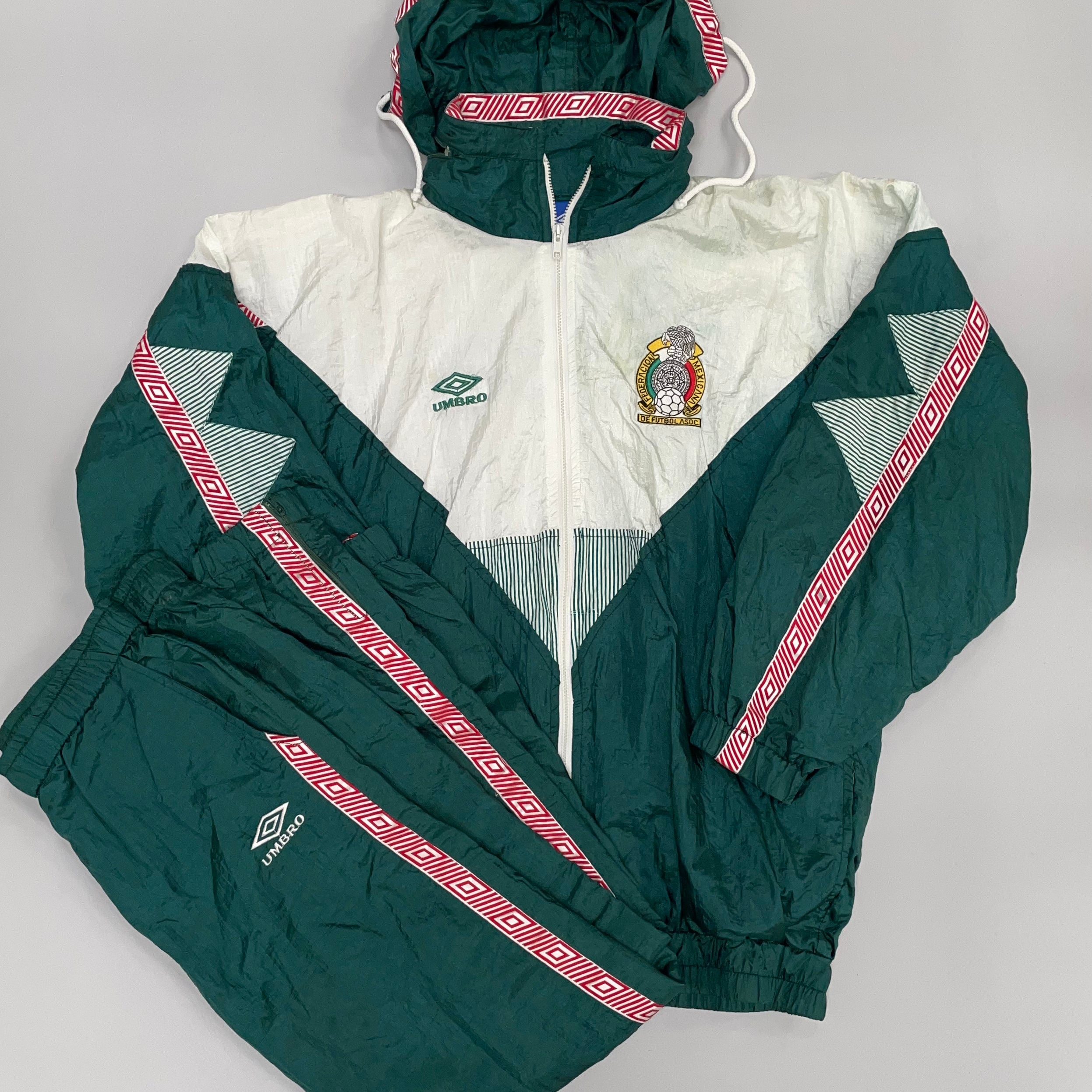 Shop 1993/94 MEXICO FULL TRACKSUIT (XL) UMBRO, classic football shirts, vintage football shirts & retro soccer jerseys at Cult Kits