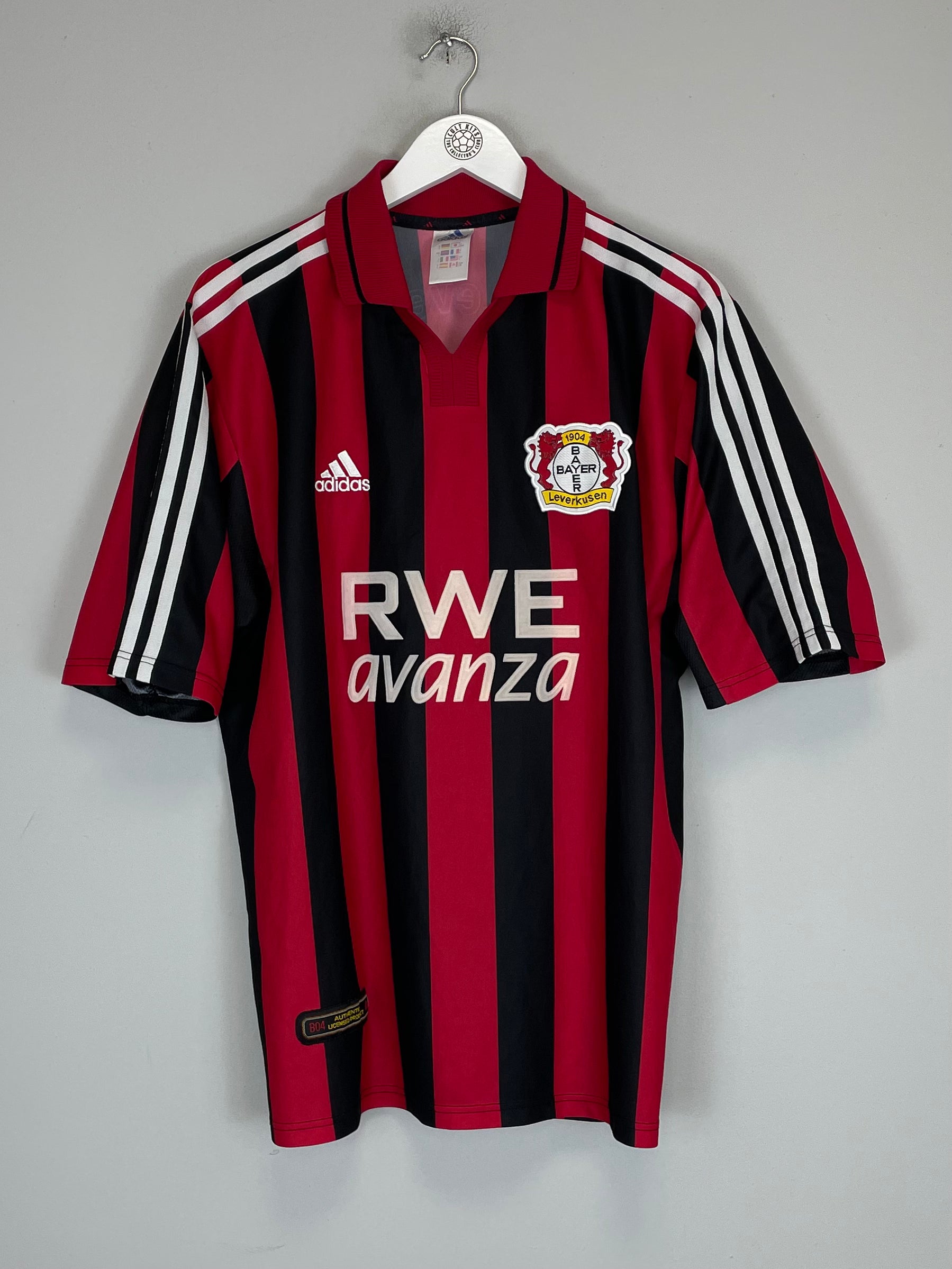 Shop 2000/01 BAYER LEVERKUSEN HOME SHIRT (L) ADIDAS, classic football shirts, vintage football shirts & retro soccer jerseys at Cult Kits