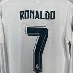 Shop 2015/16 REAL MADRID RONALDO #7 L/S HOME SHIRT (M) ADIDAS, classic football shirts, vintage football shirts & retro soccer jerseys at Cult Kits
