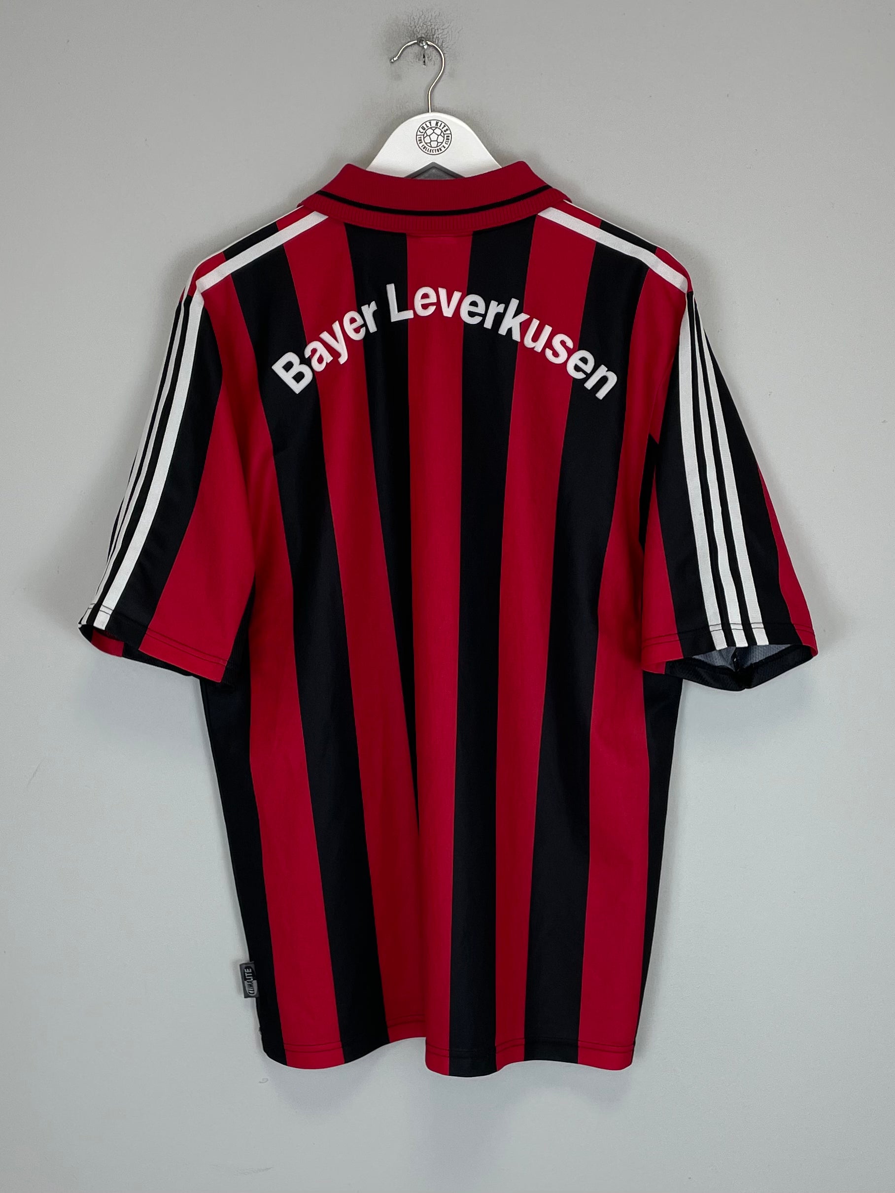 Shop 2000/01 BAYER LEVERKUSEN HOME SHIRT (L) ADIDAS, classic football shirts, vintage football shirts & retro soccer jerseys at Cult Kits