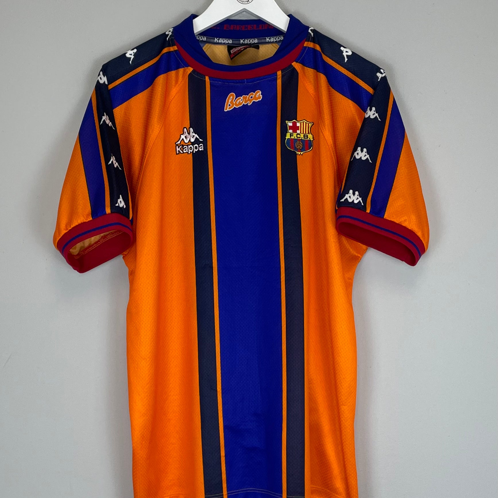 Shop 1997/98 BARCELONA AWAY SHIRT (L) KAPPA, classic football shirts, vintage football shirts & retro soccer jerseys at Cult Kits