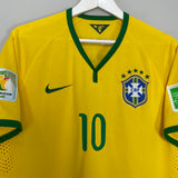 Shop 2014/15 BRAZIL NEYMAR JR #10 *AUTHENTIC* HOME SHIRT (XL) NIKE, classic football shirts, vintage football shirts & retro soccer jerseys at Cult Kits