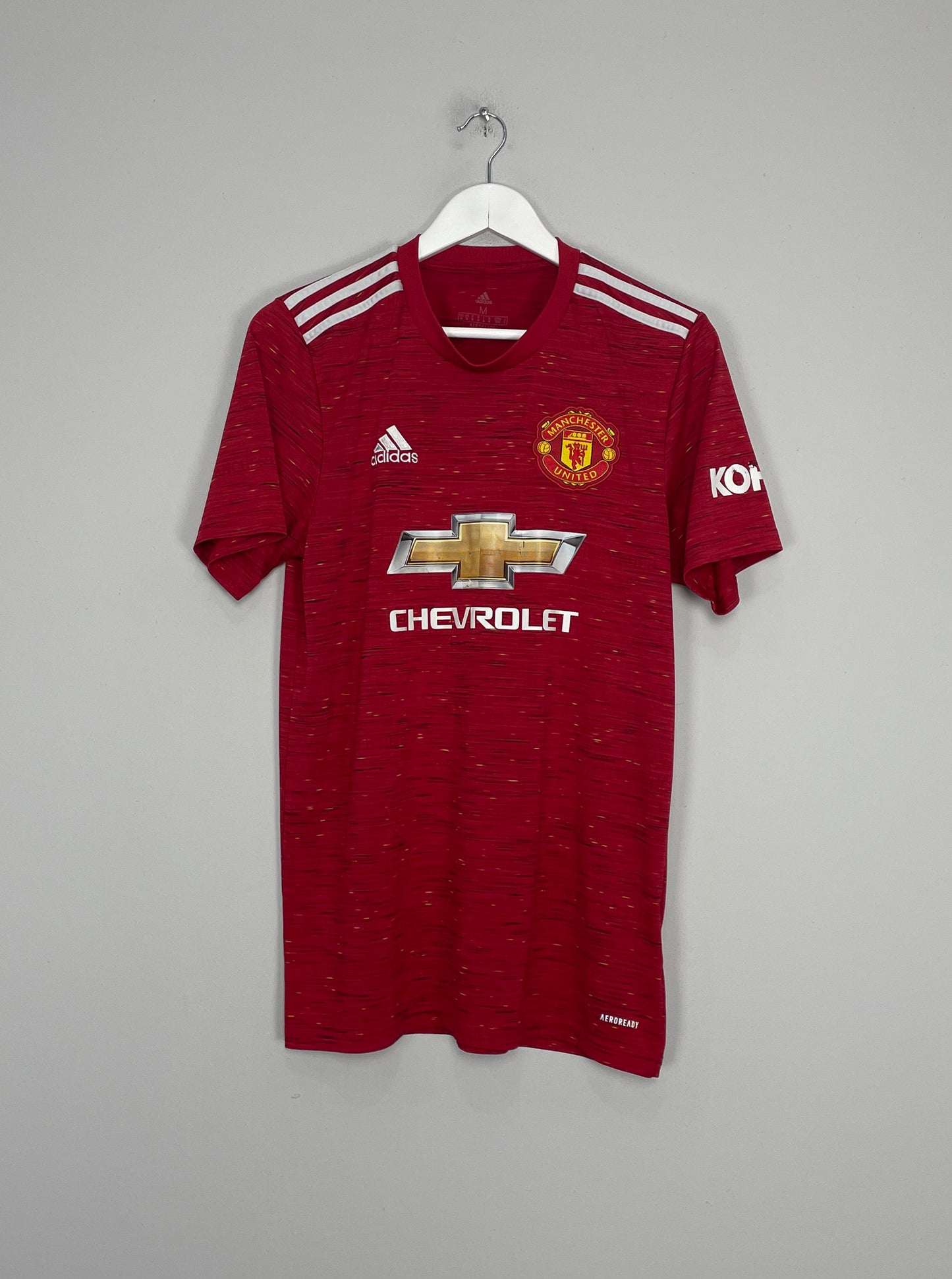 Image of the Manchester United shirt from the 2020/21 season