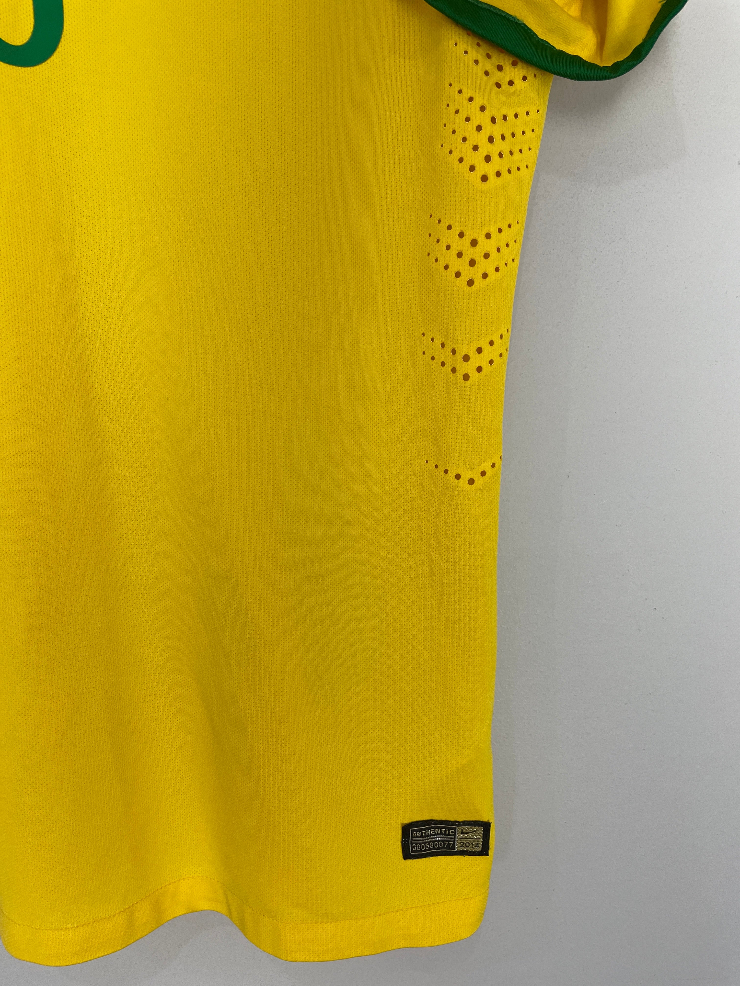 Shop 2014/15 BRAZIL NEYMAR JR #10 *AUTHENTIC* HOME SHIRT (XL) NIKE, classic football shirts, vintage football shirts & retro soccer jerseys at Cult Kits