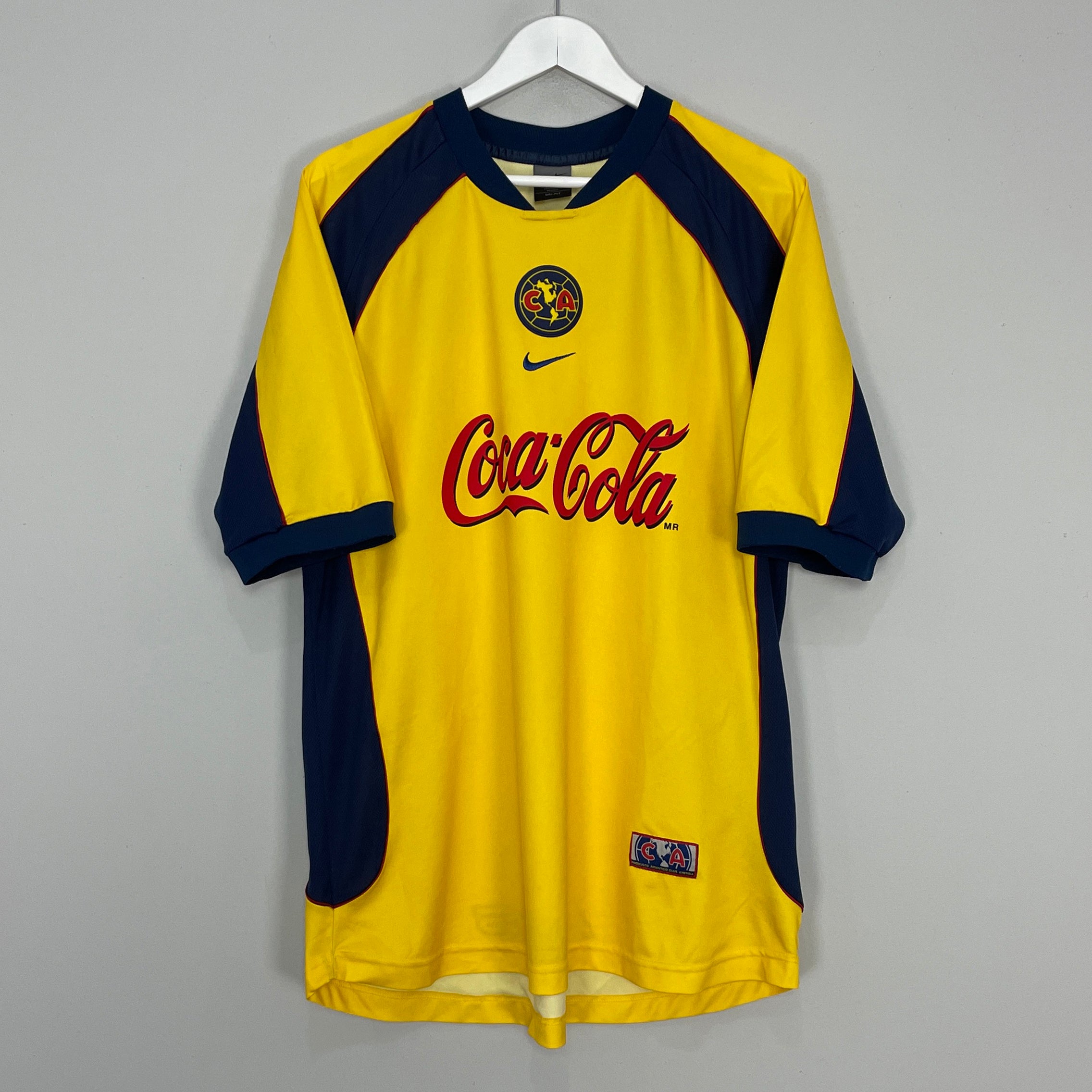 Shop 2001/02 CLUB AMERICA HOME SHIRT (XL) NIKE, classic football shirts, vintage football shirts & retro soccer jerseys at Cult Kits