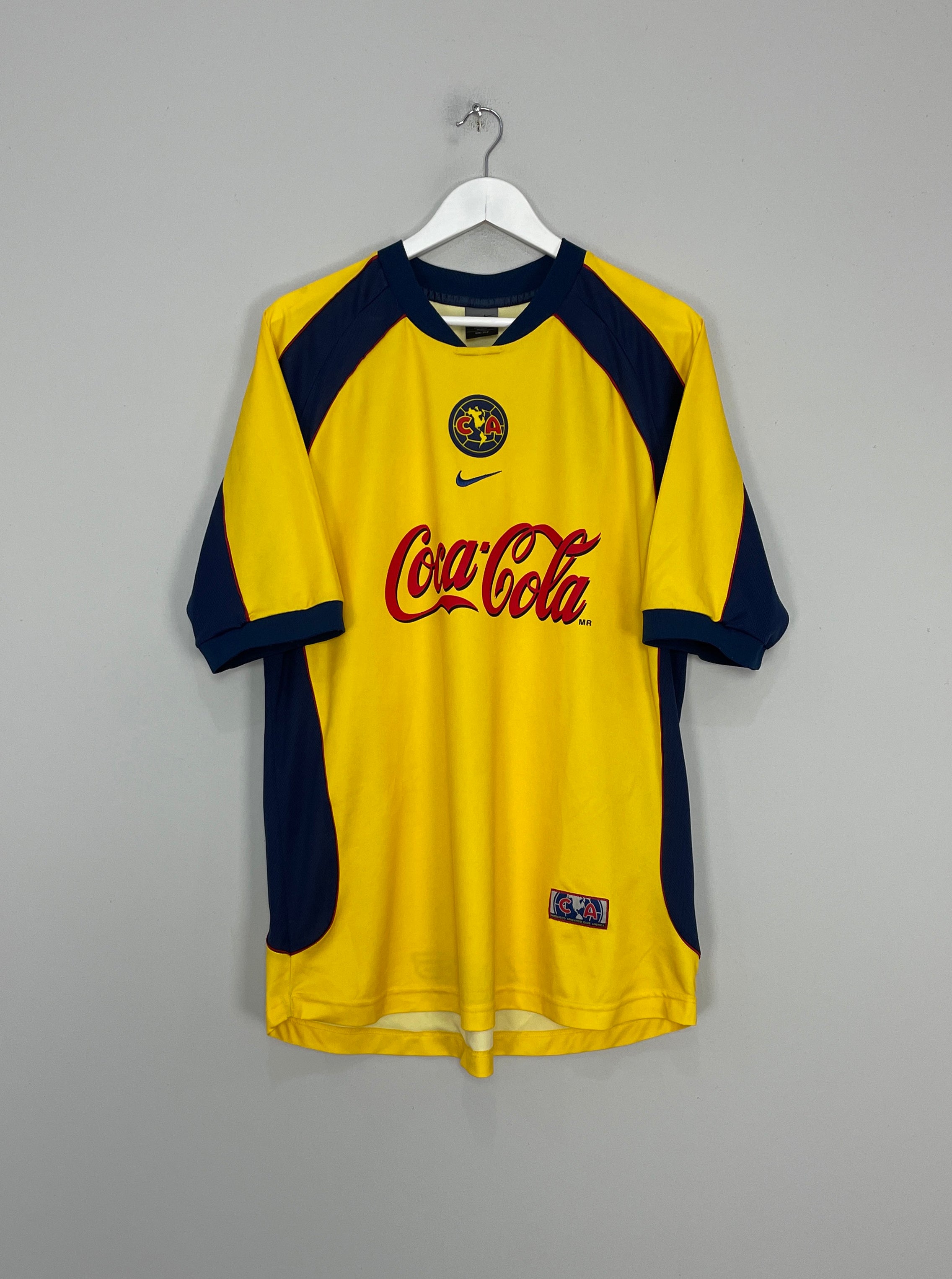 Shop 2001/02 CLUB AMERICA HOME SHIRT (XL) NIKE, classic football shirts, vintage football shirts & retro soccer jerseys at Cult Kits