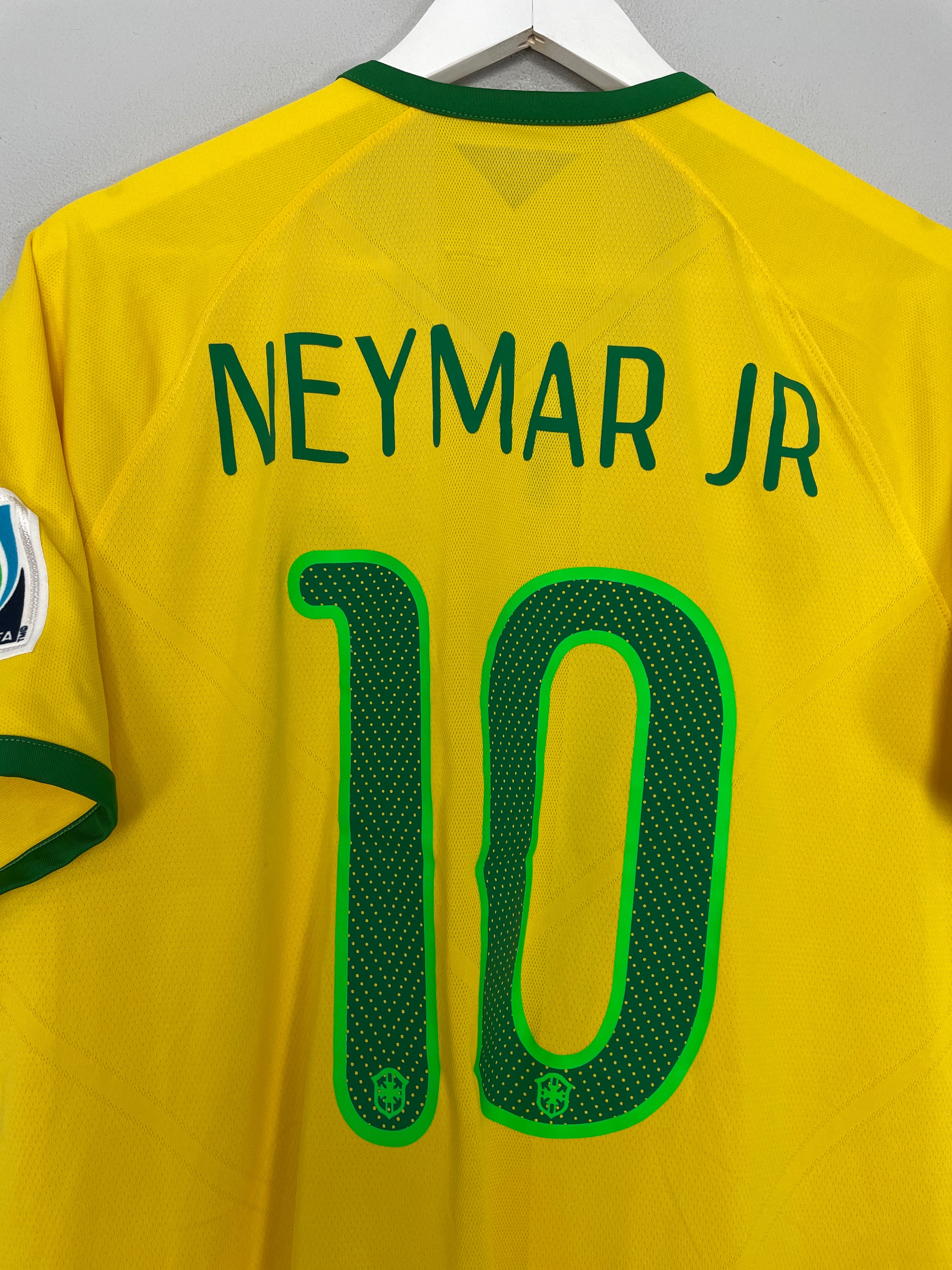 Shop 2014/15 BRAZIL NEYMAR JR #10 *AUTHENTIC* HOME SHIRT (XL) NIKE, classic football shirts, vintage football shirts & retro soccer jerseys at Cult Kits