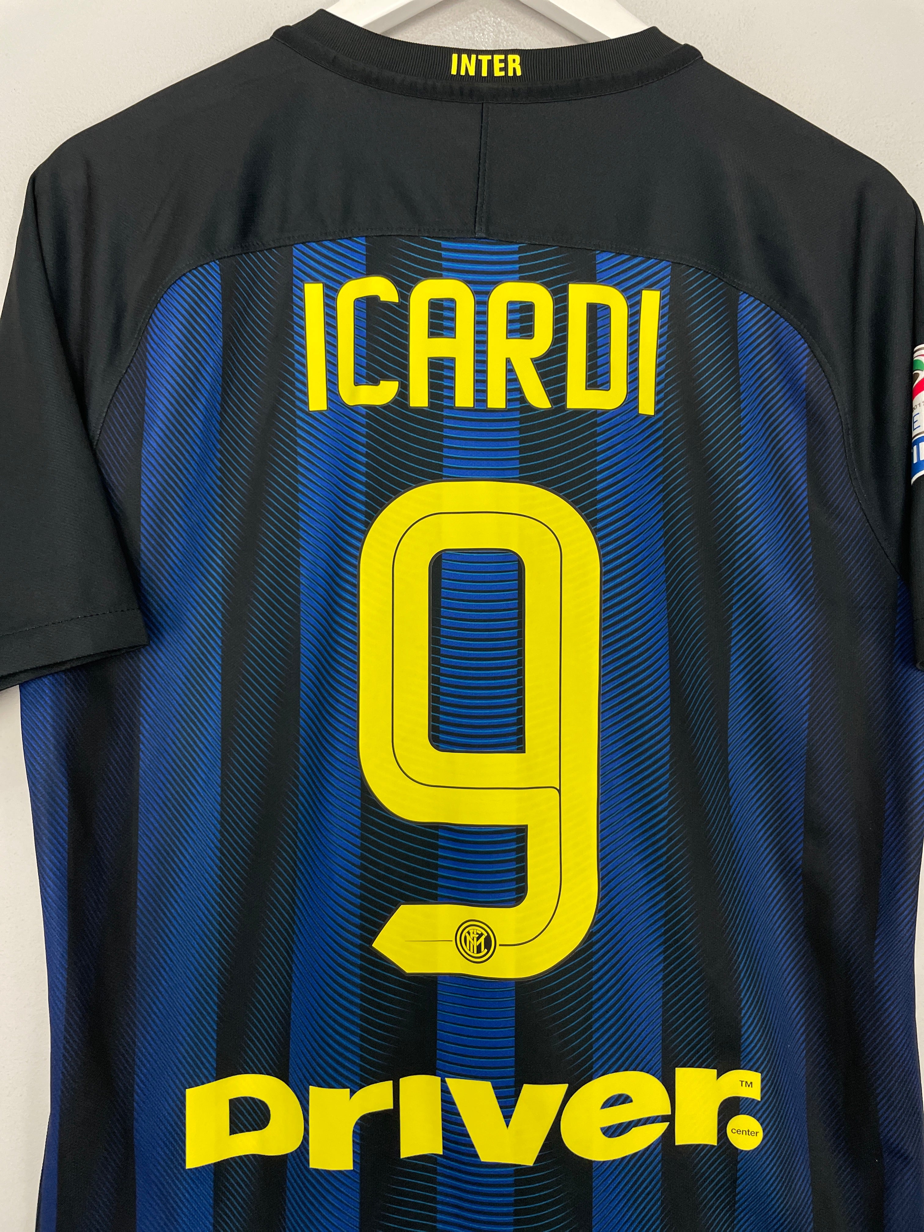 Shop 2016/17 INTER MILAN ICARDI #9 HOME SHIRT (M) NIKE, classic football shirts, vintage football shirts & retro soccer jerseys at Cult Kits