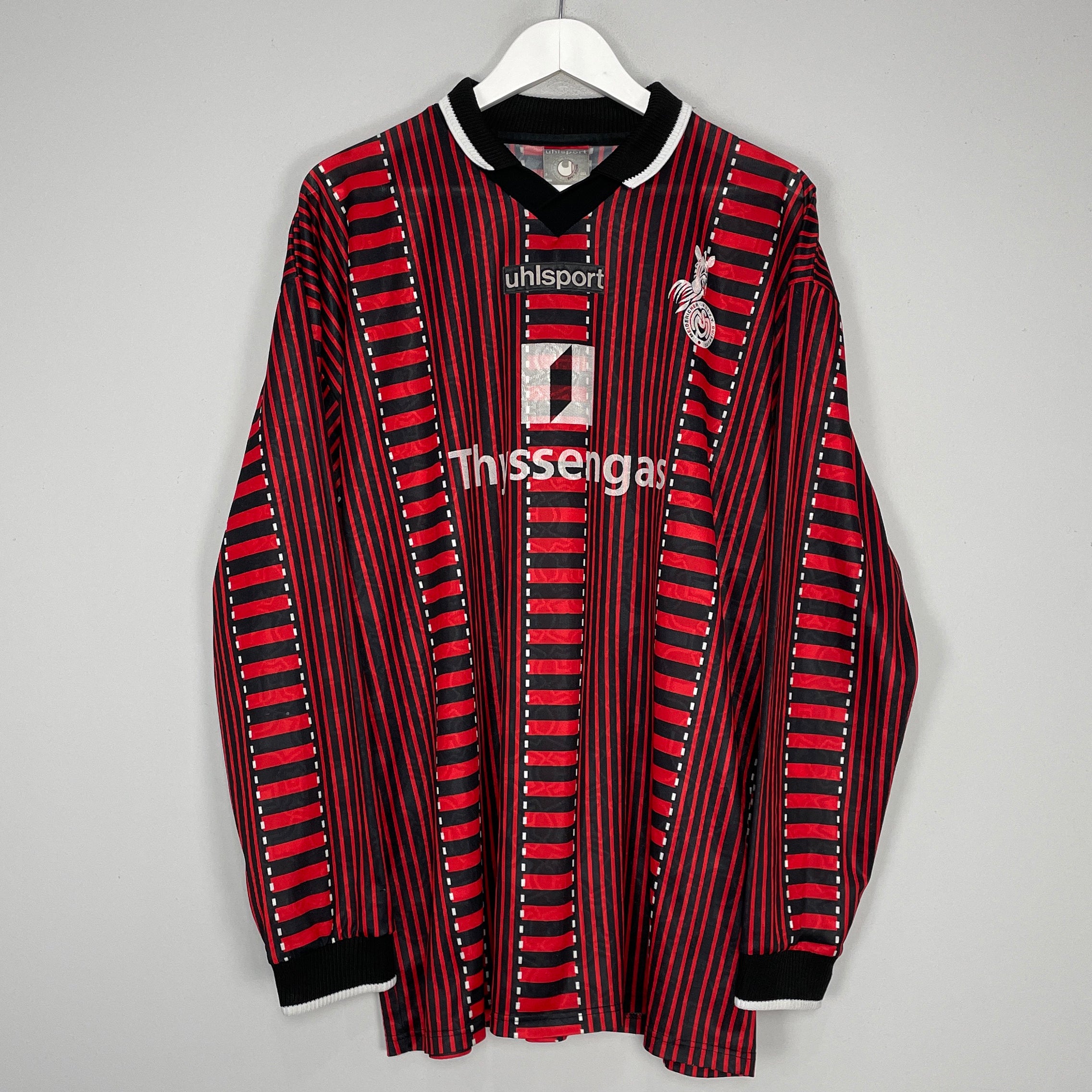 Shop 1999/00 DUISBURG L/S HOME SHIRT (XL) UHLSPORT, classic football shirts, vintage football shirts & retro soccer jerseys at Cult Kits