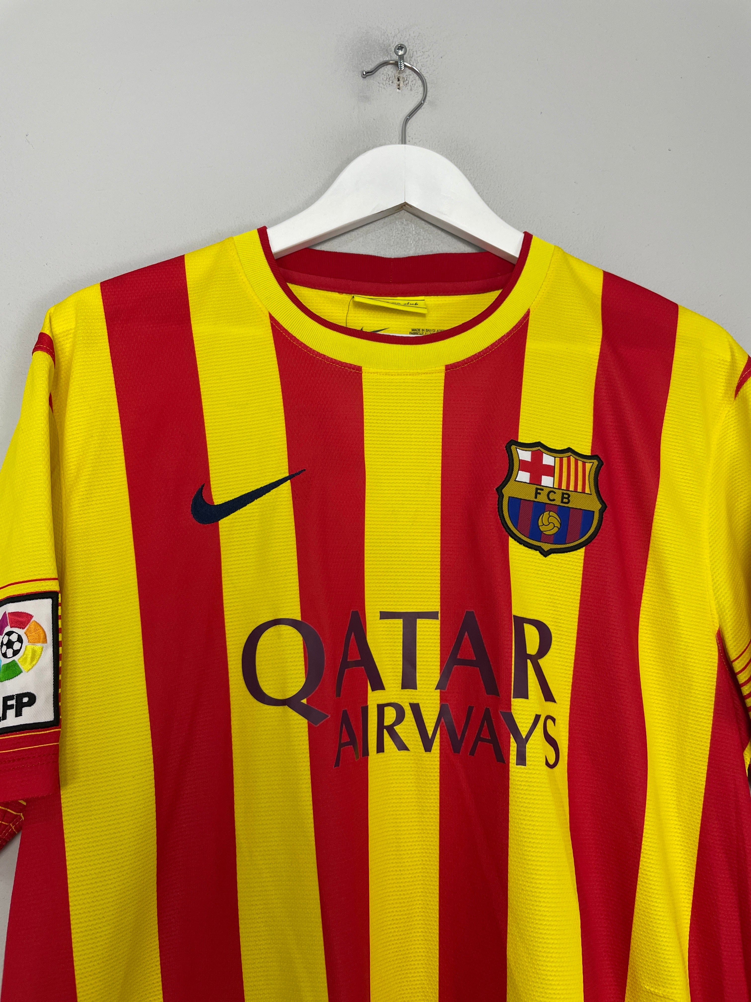 Shop 2013/15 BARCELONA PUYOL #5 AWAY SHIRT (L) NIKE, classic football shirts, vintage football shirts & retro soccer jerseys at Cult Kits