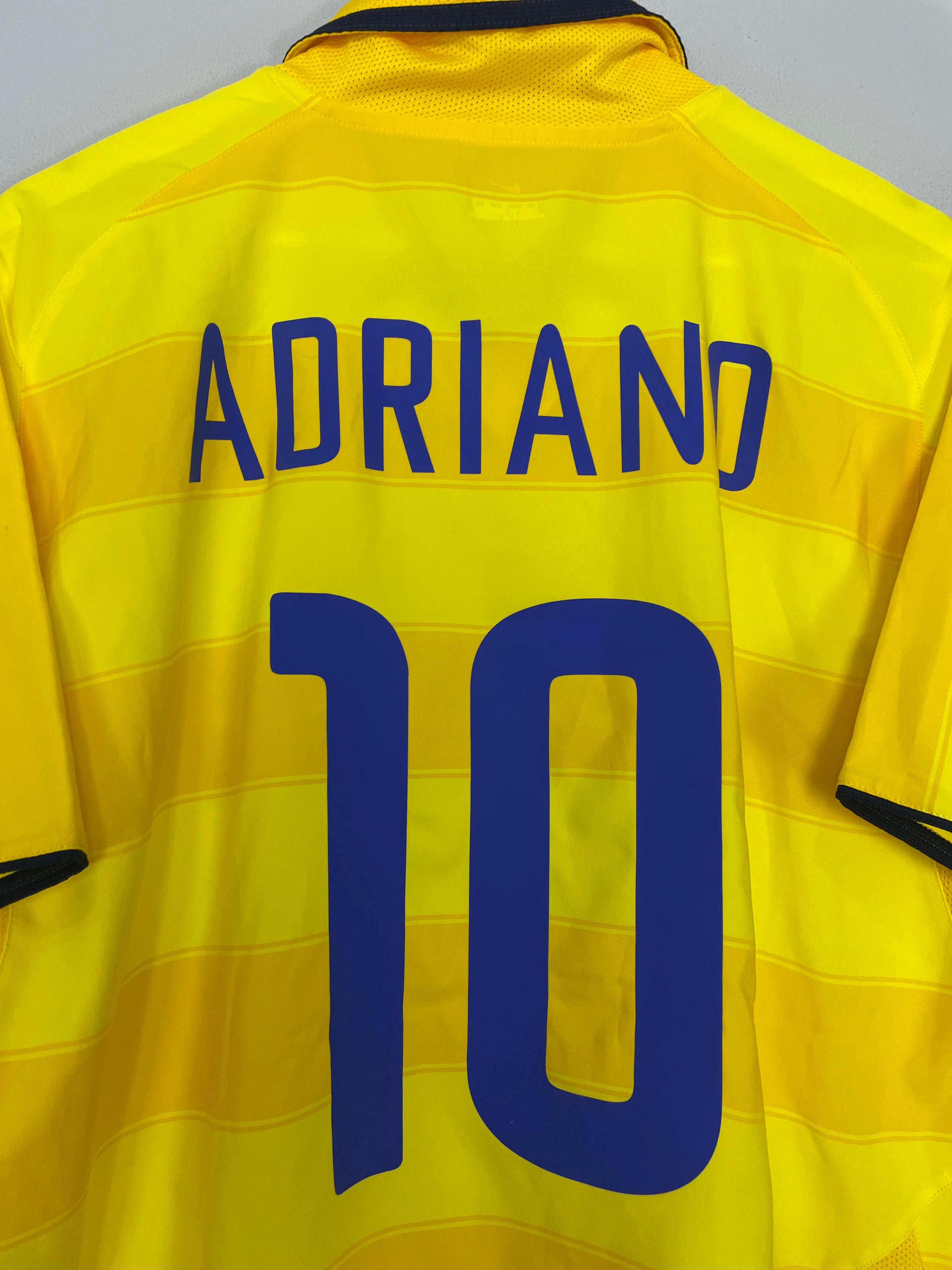 Shop 2003/04 INTER MILAN ADRIANO #10 AWAY SHIRT (L) NIKE, classic football shirts, vintage football shirts & retro soccer jerseys at Cult Kits