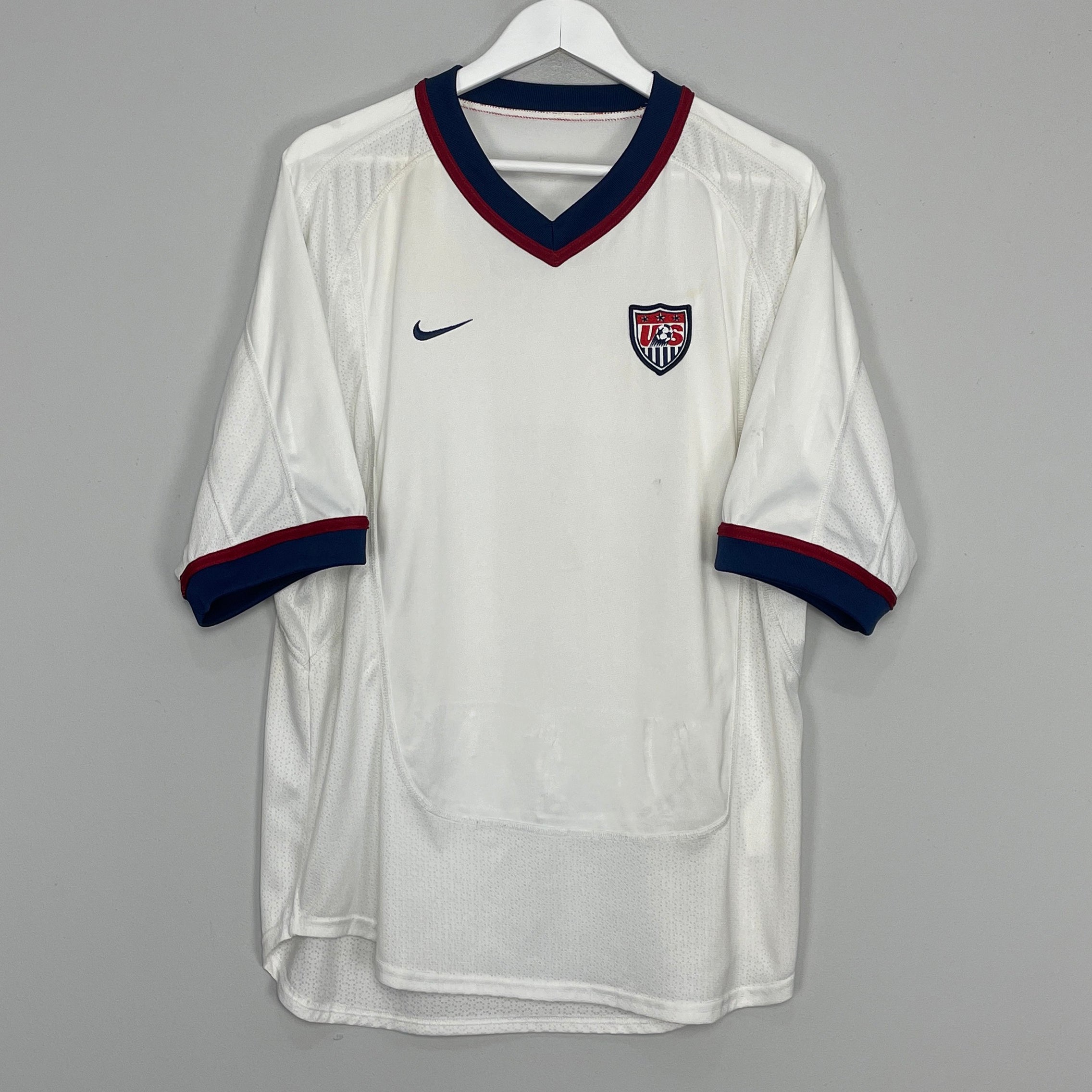 Shop 2000/01 USA HOME SHIRT (L) NIKE, classic football shirts, vintage football shirts & retro soccer jerseys at Cult Kits